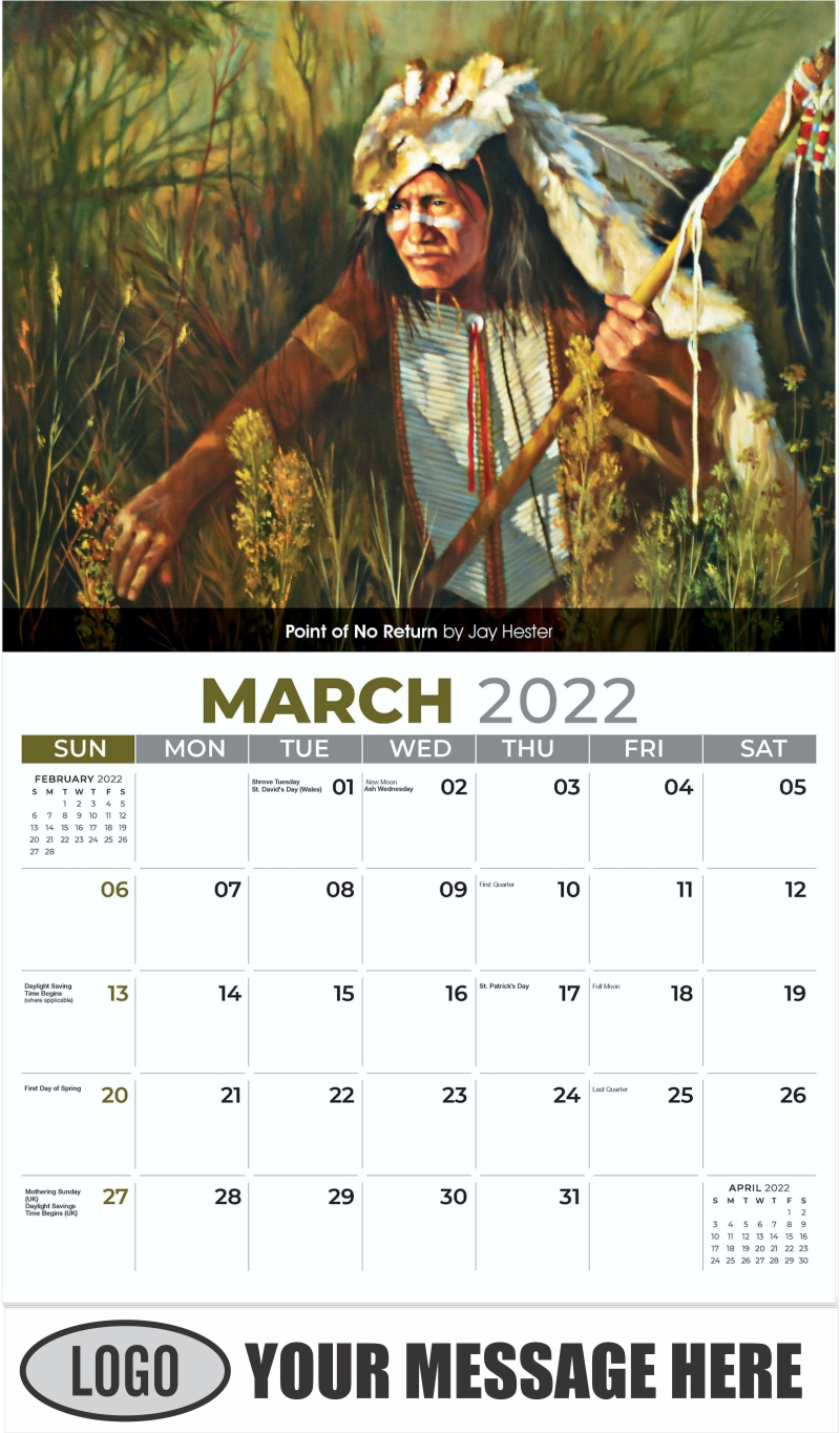 2022 Business Advertising Calendar | Spirit Of The West Art | Low As 65¢