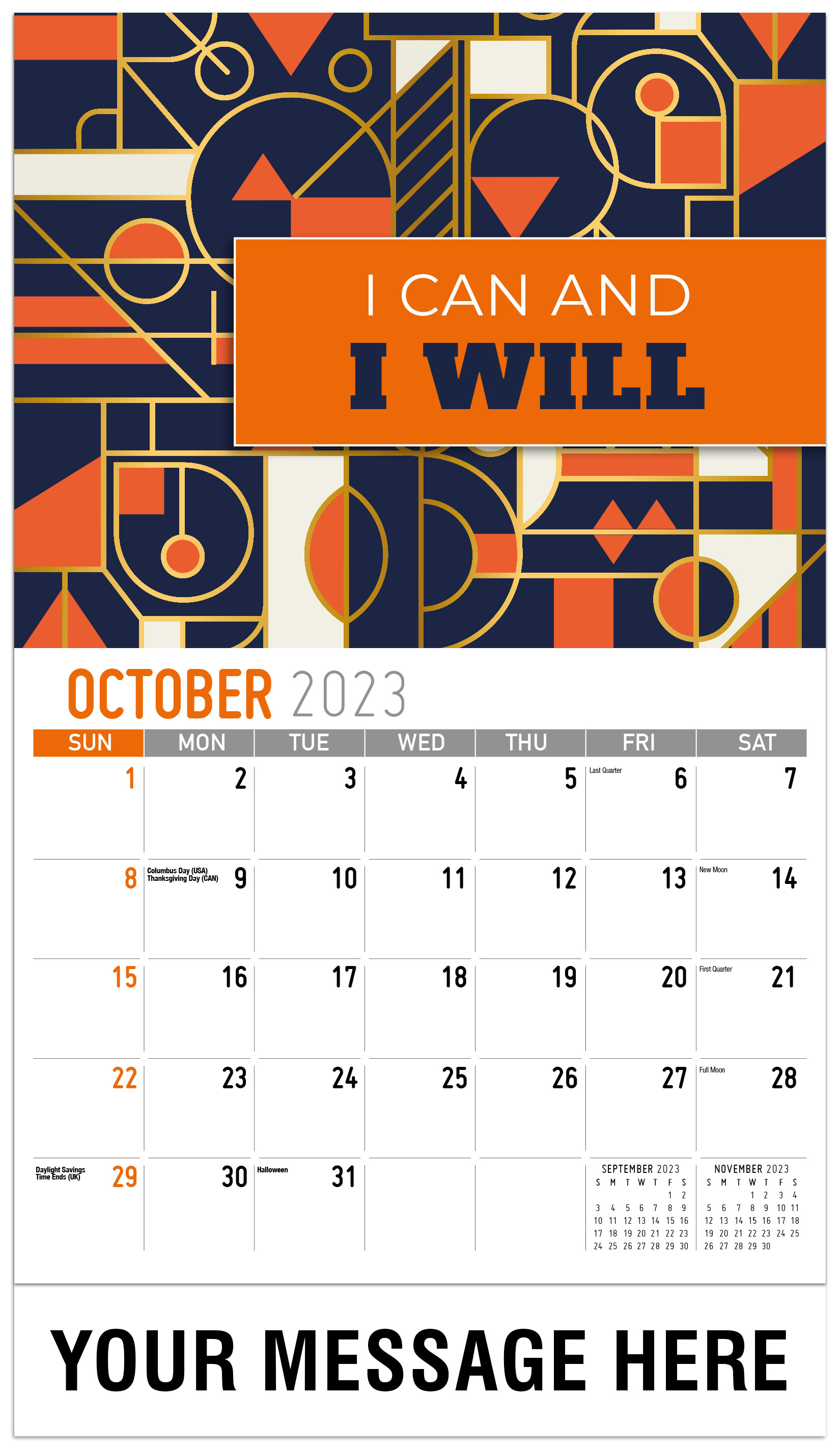 I Can And 
I Will - October - Arts and Thoughts 2023 Promotional Calendar