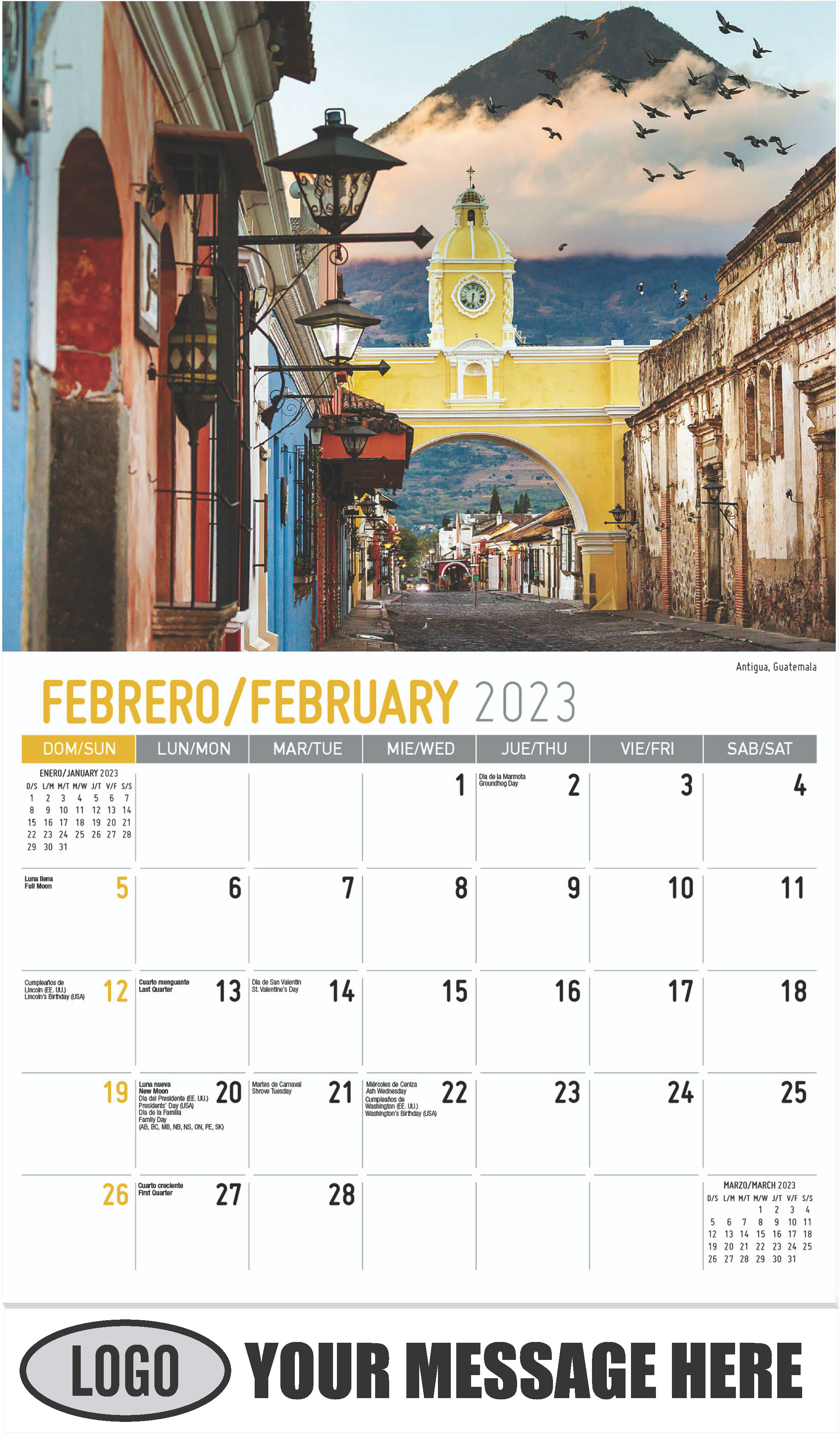 Antigua, Guatemala - February - Beauty of Latin America 2023 Promotional Calendar