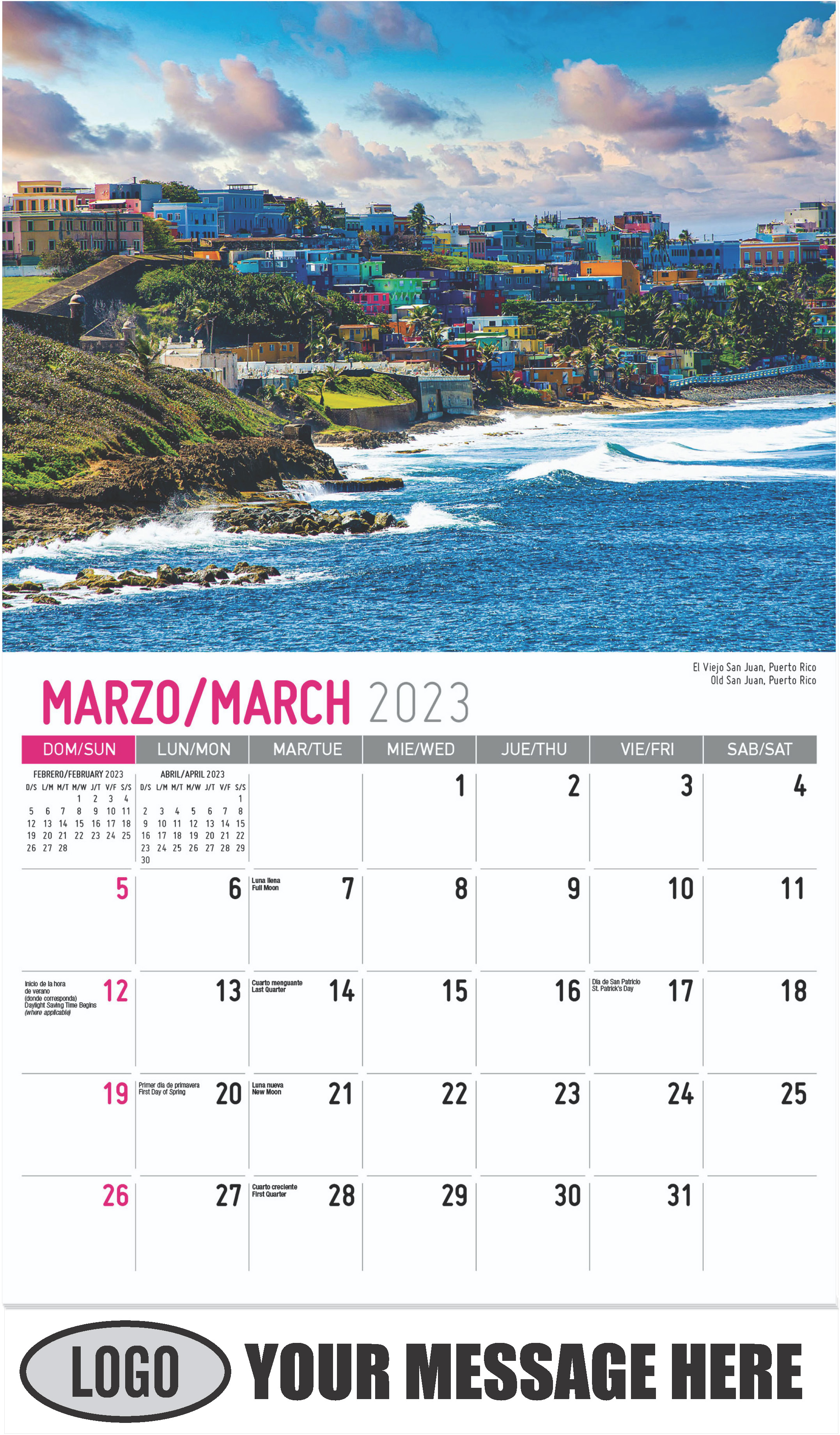 Old San Juan, Puerto Rico - March - Beauty of Latin America 2023 Promotional Calendar