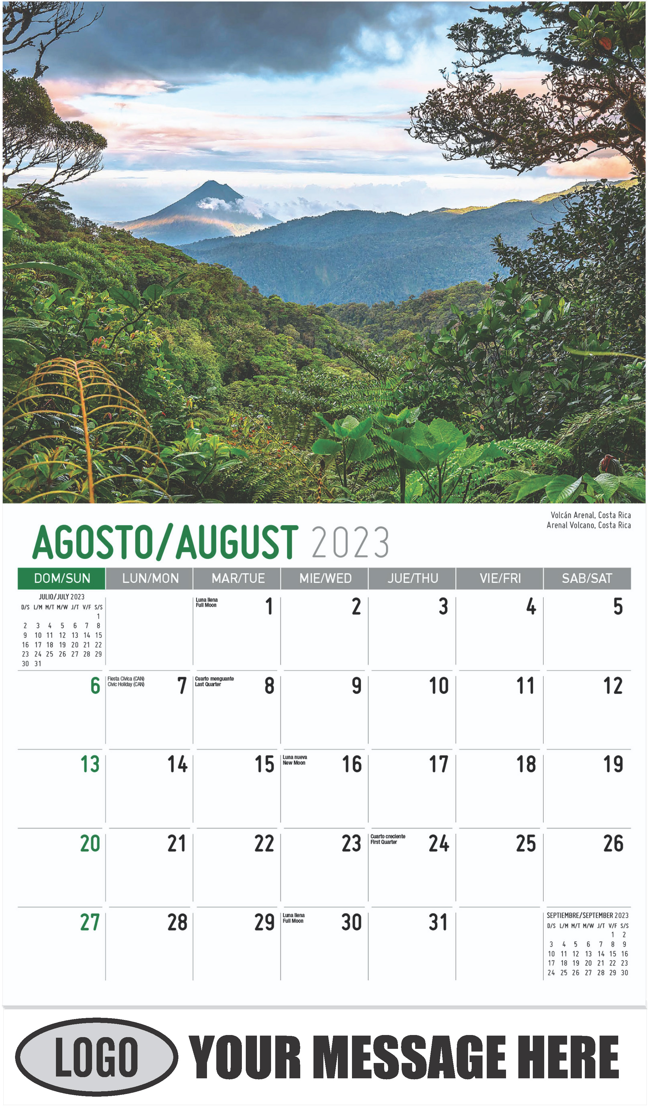 Arenal Volcano, Costa Rica - August - Beauty of Latin America 2023 Promotional Calendar