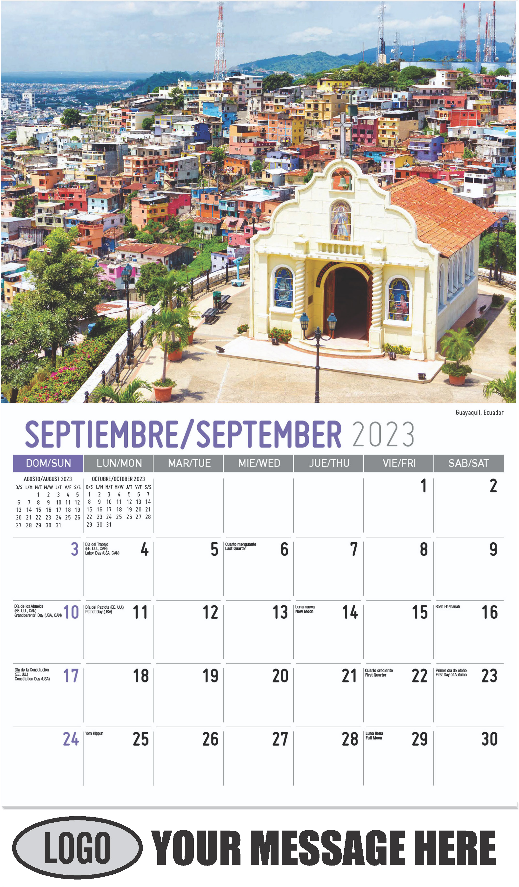 Guayaquil, Equador - September - Beauty of Latin America 2023 Promotional Calendar