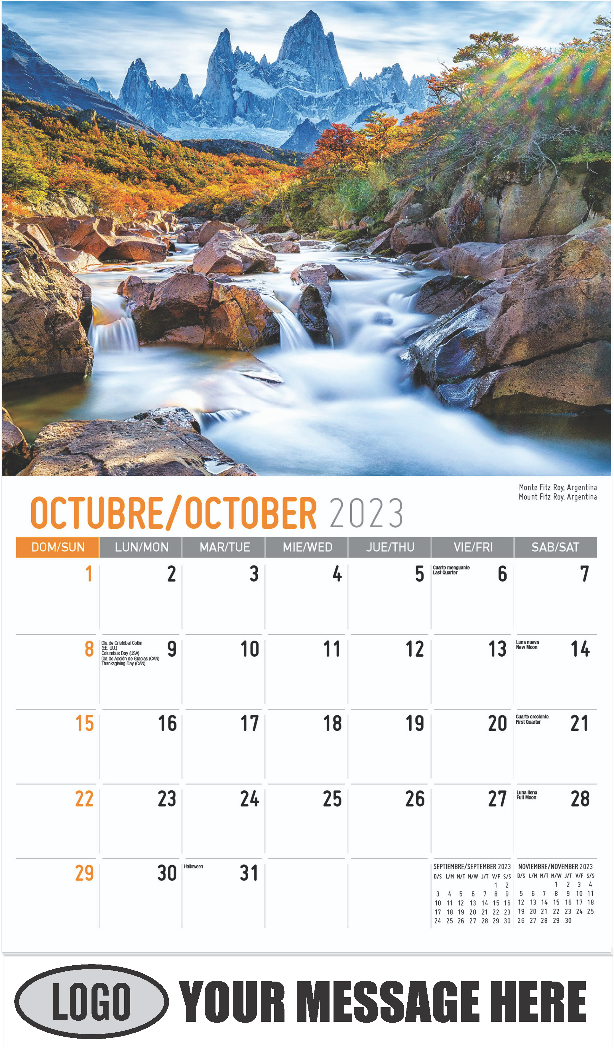 Mount Fitz Roy, Argentina - October - Beauty of Latin America 2023 Promotional Calendar