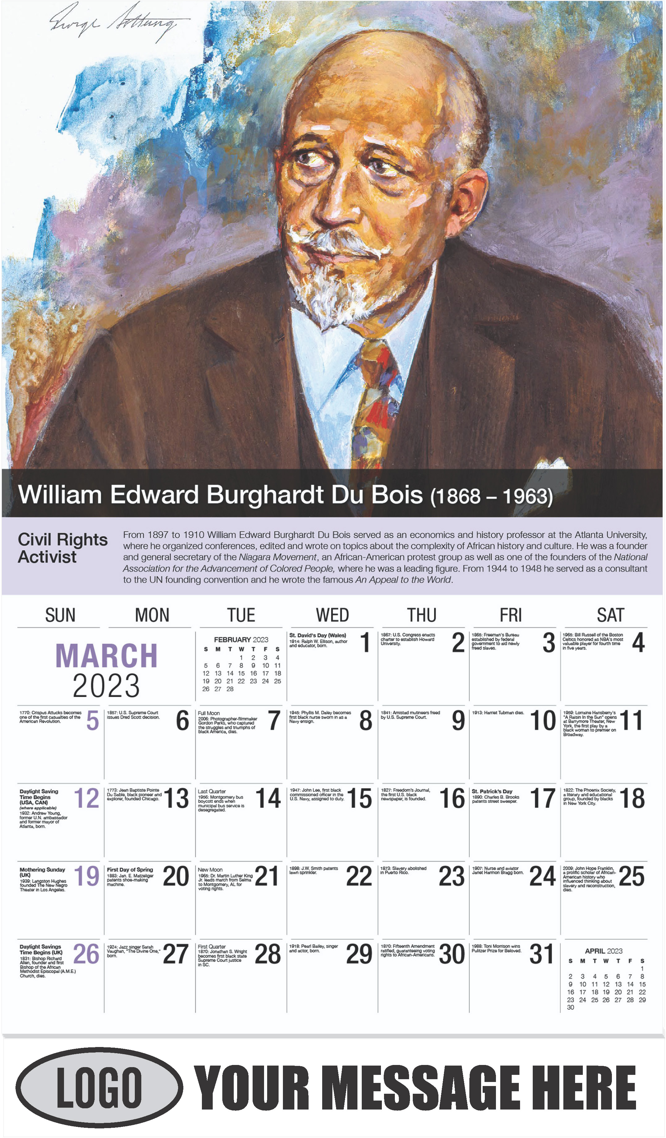 Black History | 2023 Promotional Advertising Calendar | low as 65¢