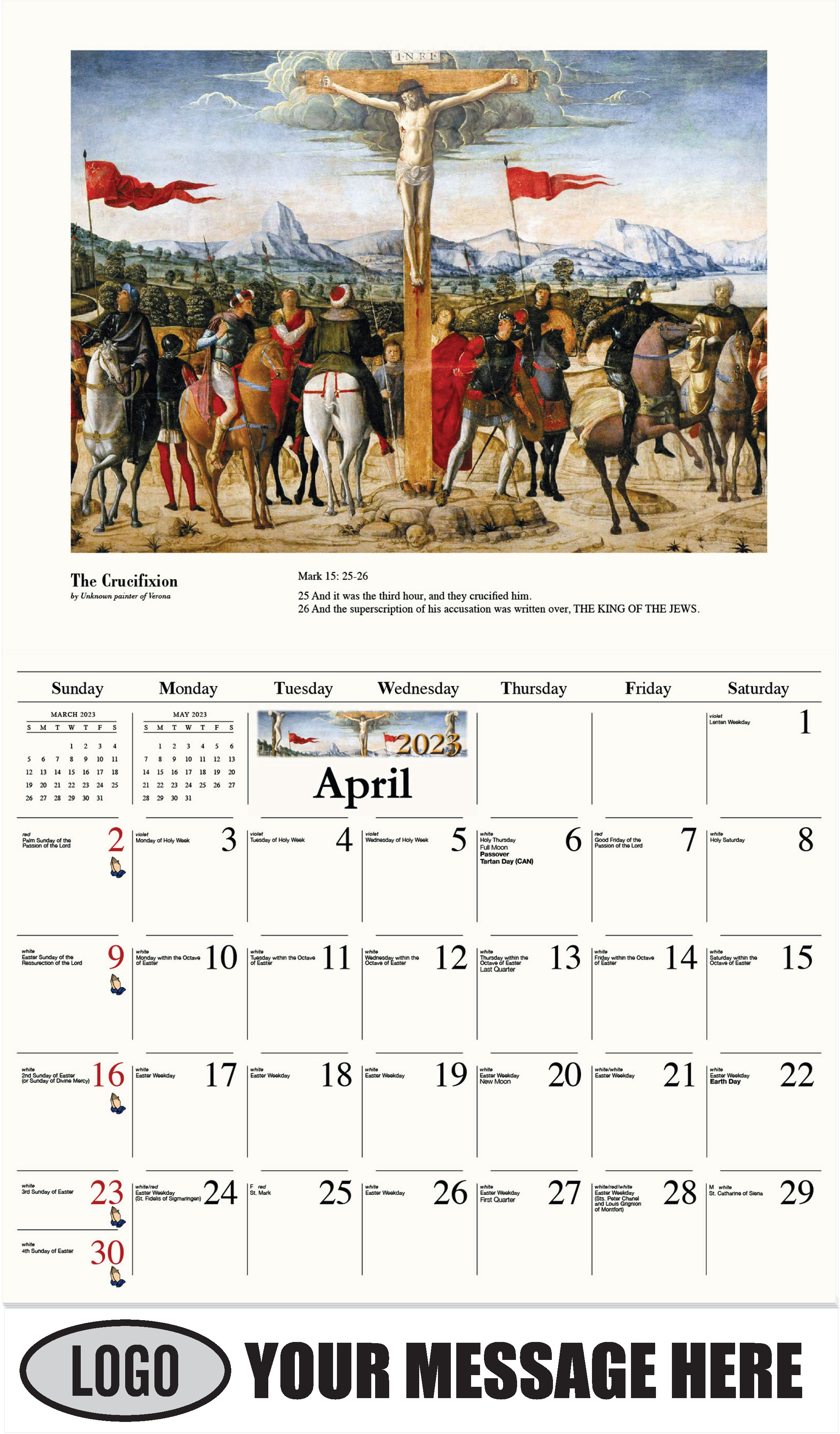 April - Catholic Inspiration 2023 Promotional Calendar