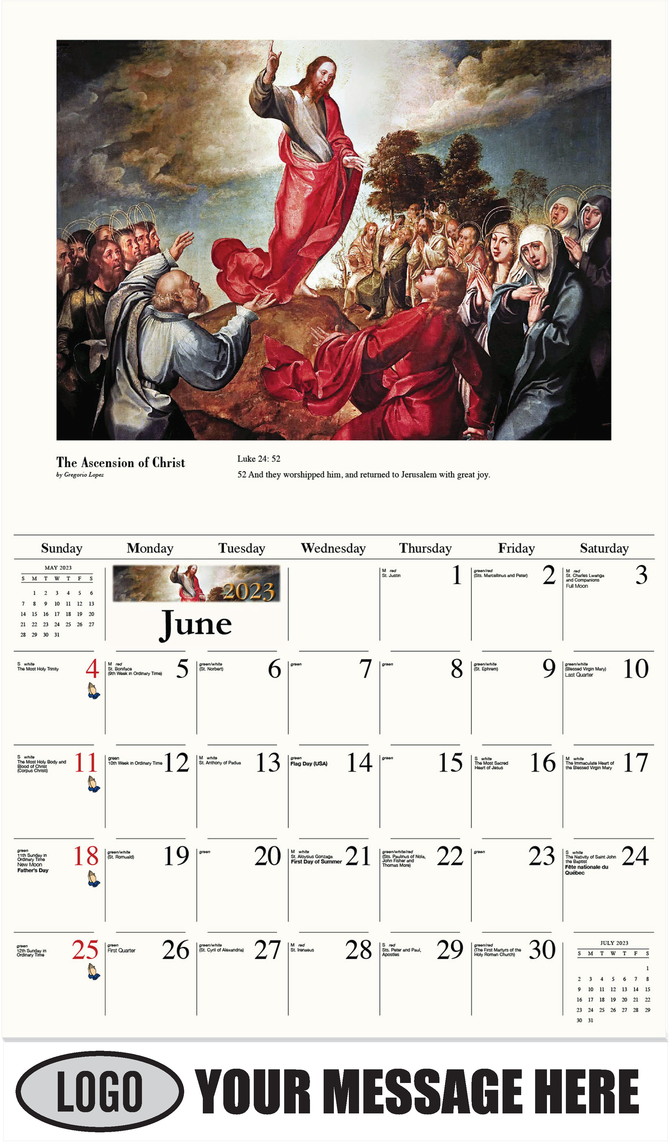 June - Catholic Inspiration 2023 Promotional Calendar