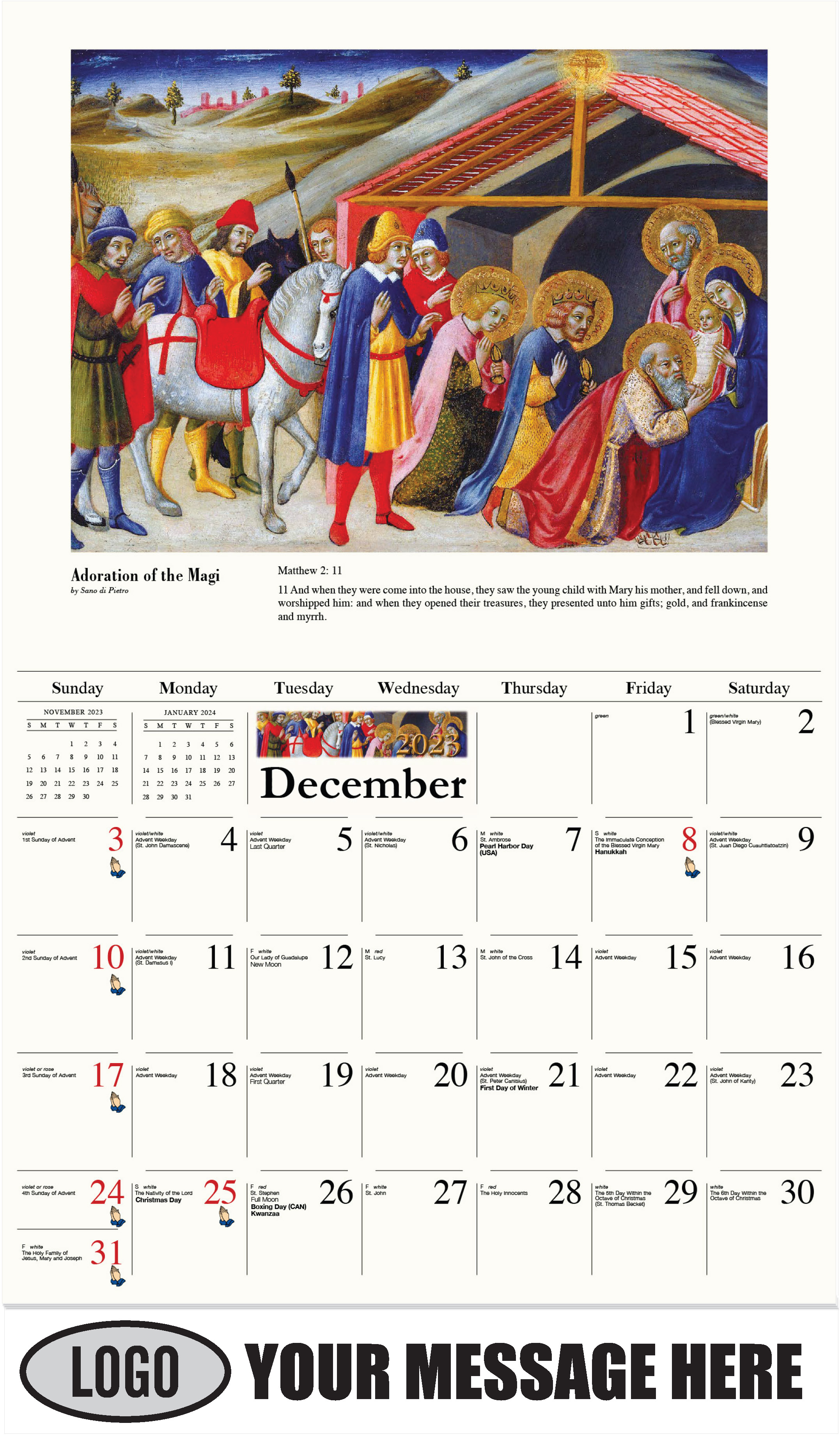 December 2023 - Catholic Inspiration 2023 Promotional Calendar