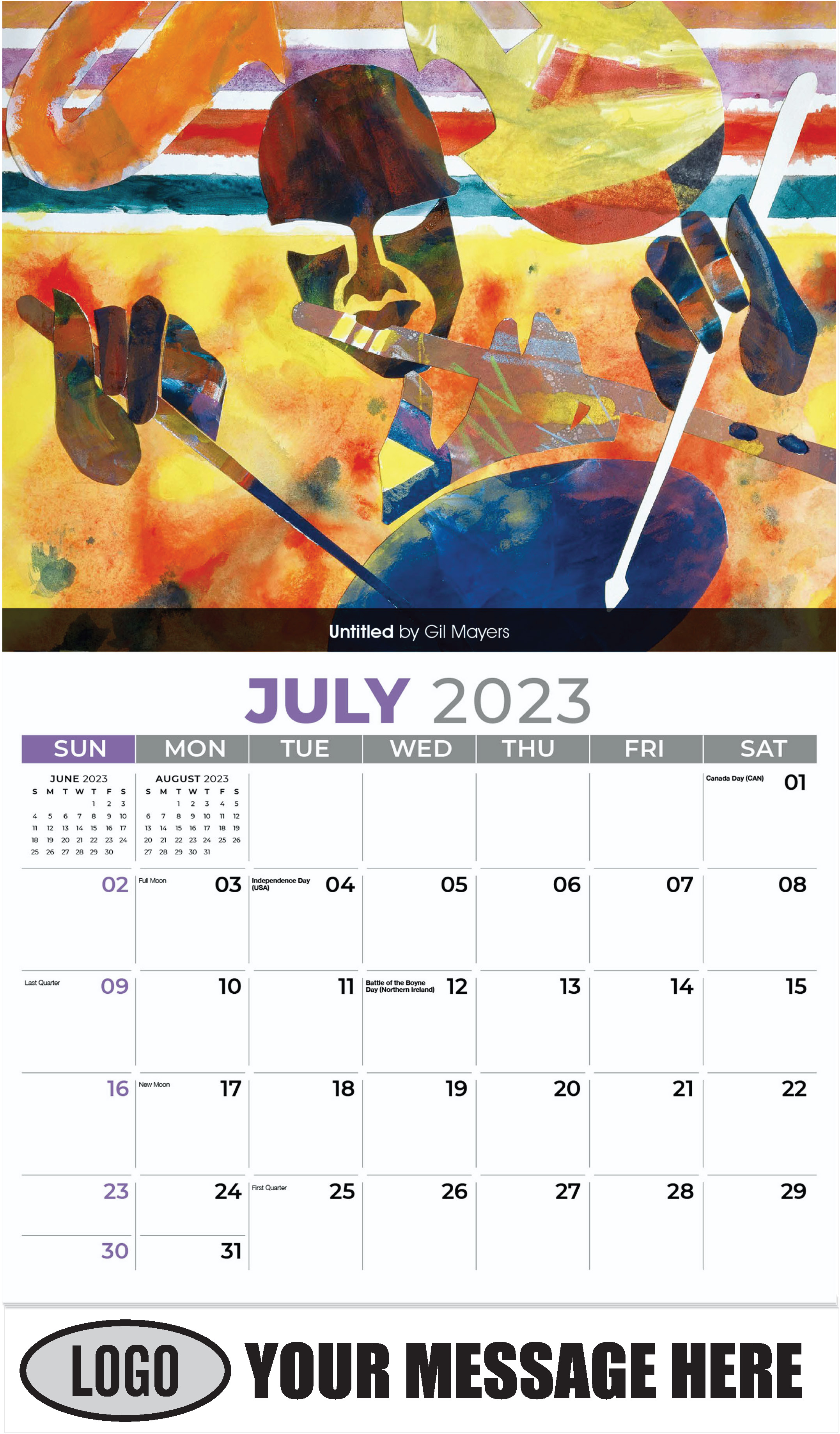 Untitled by Gil Mayers - July - Celebration of African American Art 2023 Promotional Calendar