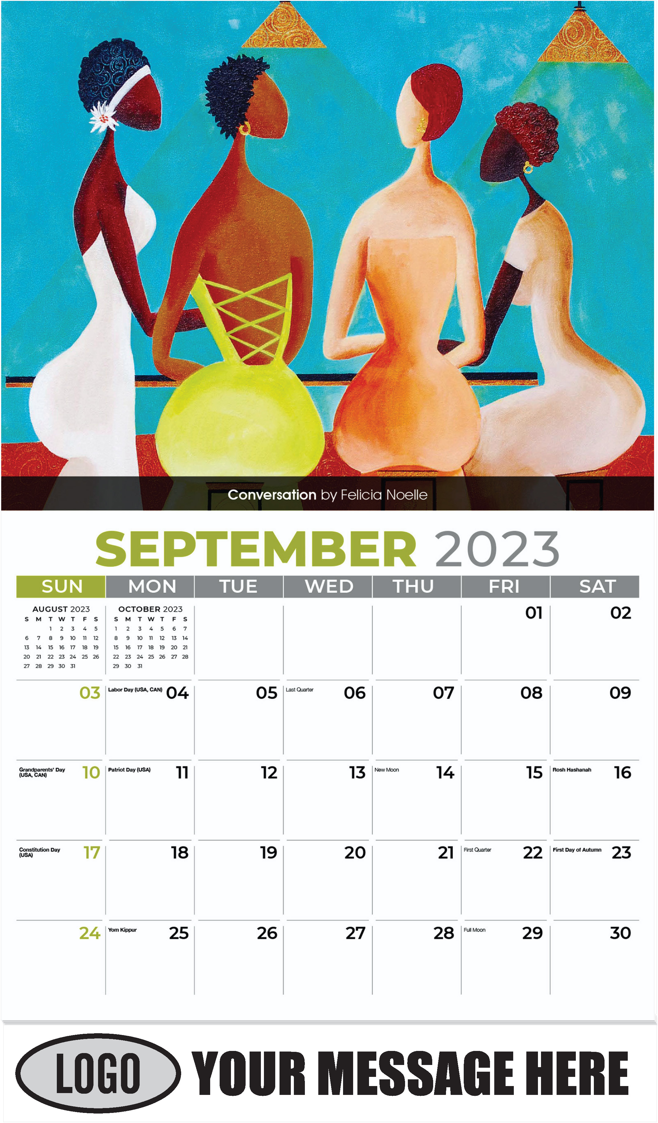 Conversation by Felicia Noelle - September - Celebration of African American Art 2023 Promotional Calendar