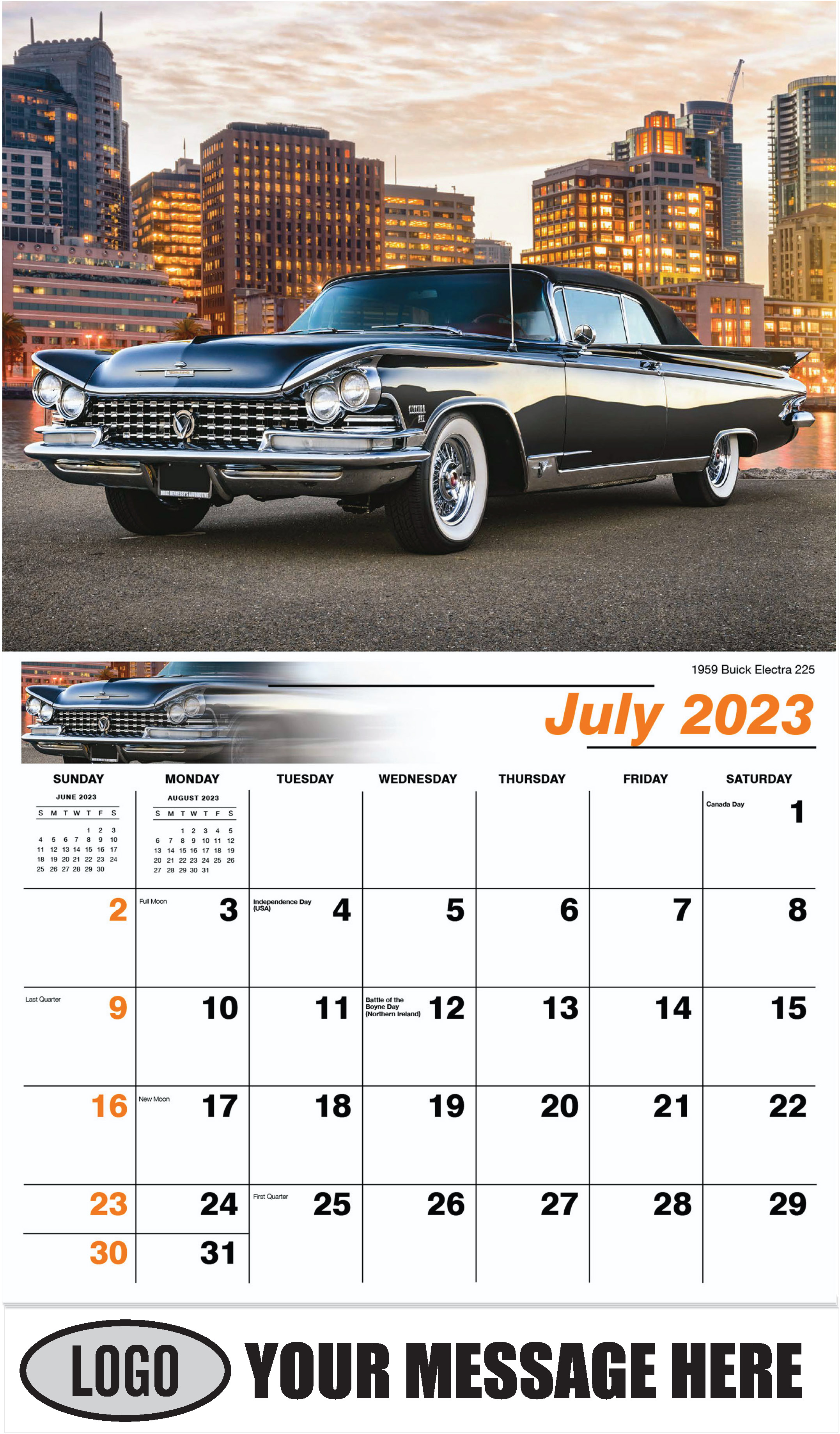 1959 Buick Electra 225 - July - Classic Cars 2023 Promotional Calendar