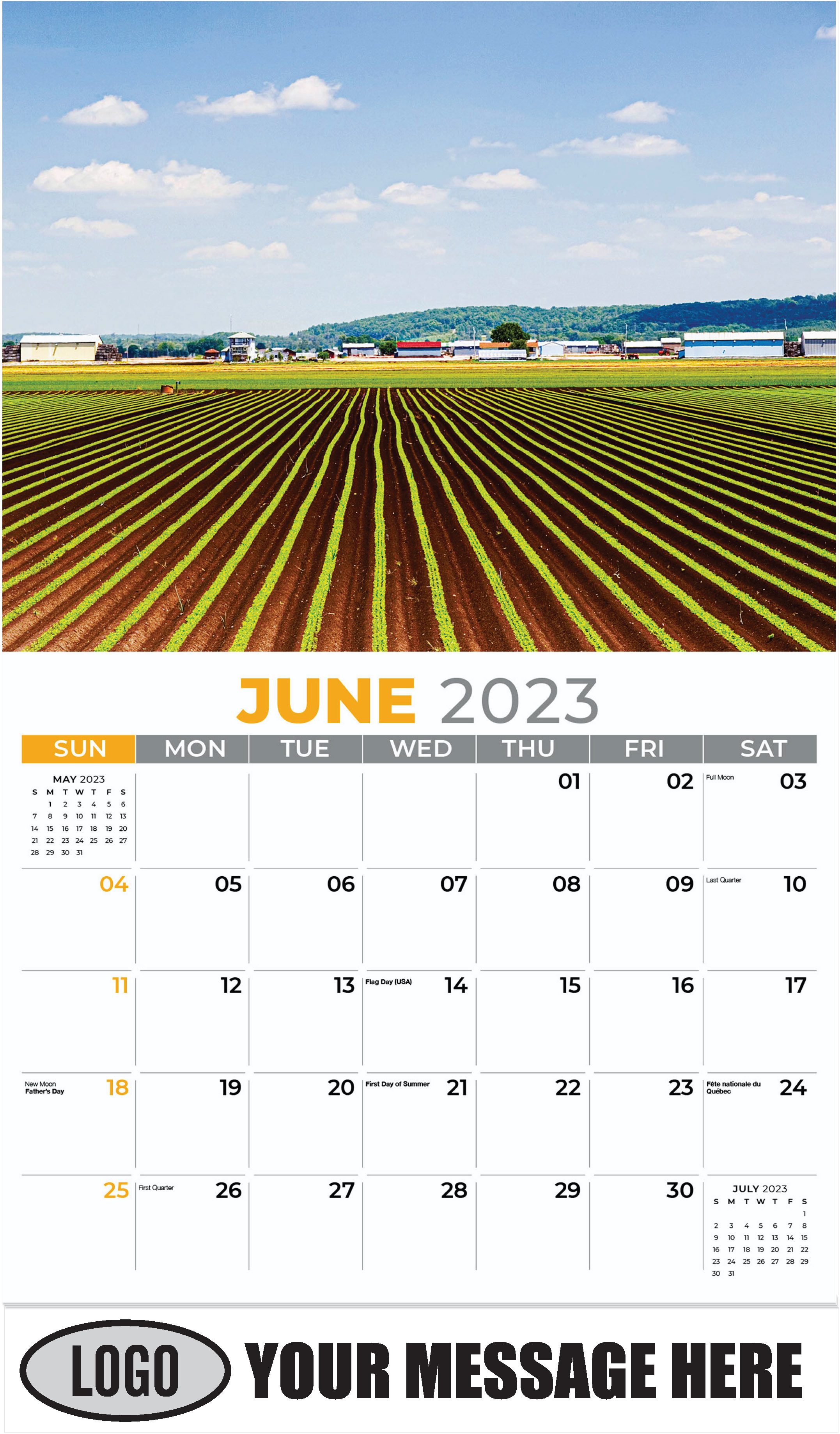 Farm field - June - Country Spirit 2023 Promotional Calendar