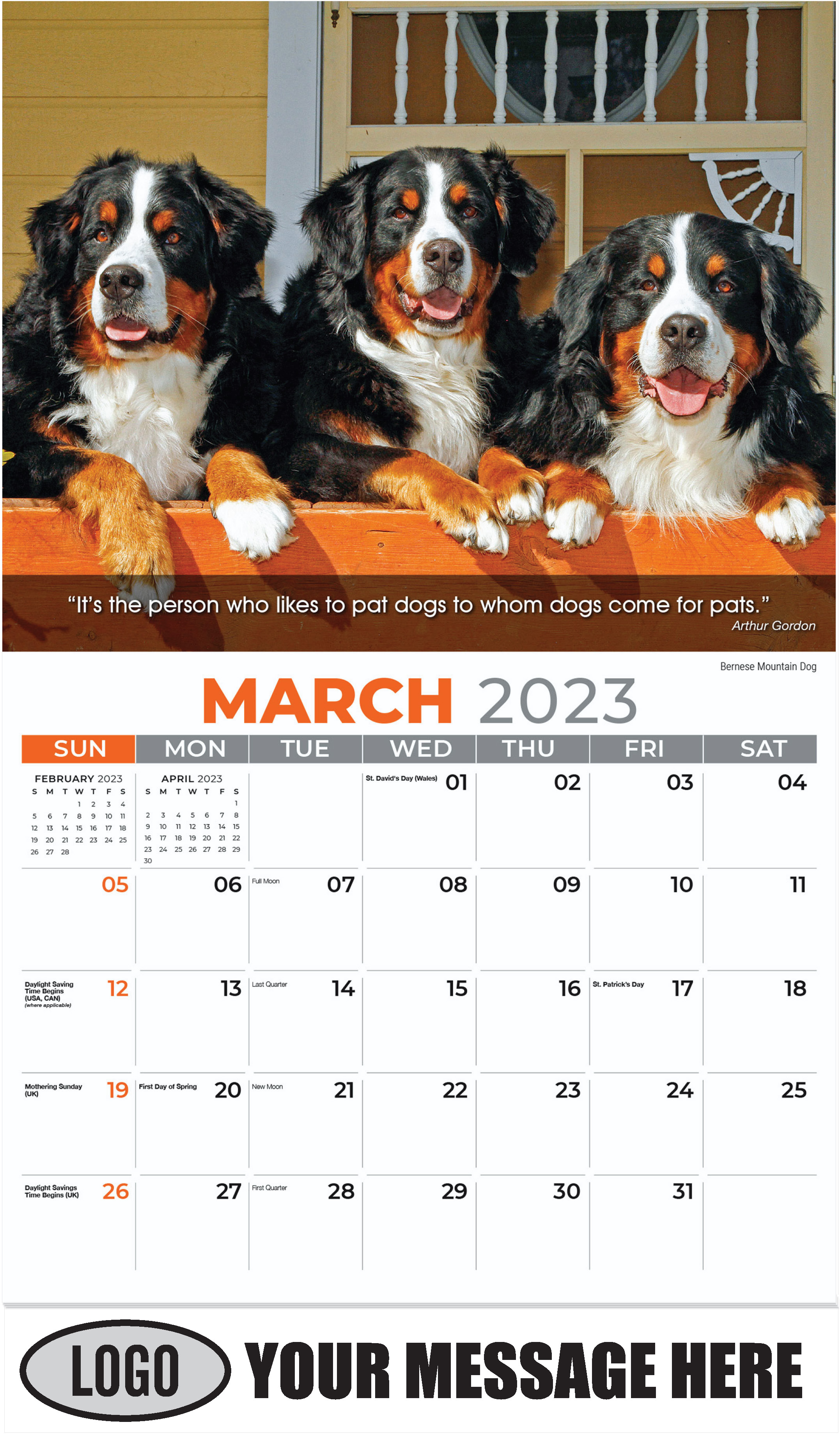Miniature Goldendoodle - March - Dogs, ''Man's Best Friends'' 2023 Promotional Calendar