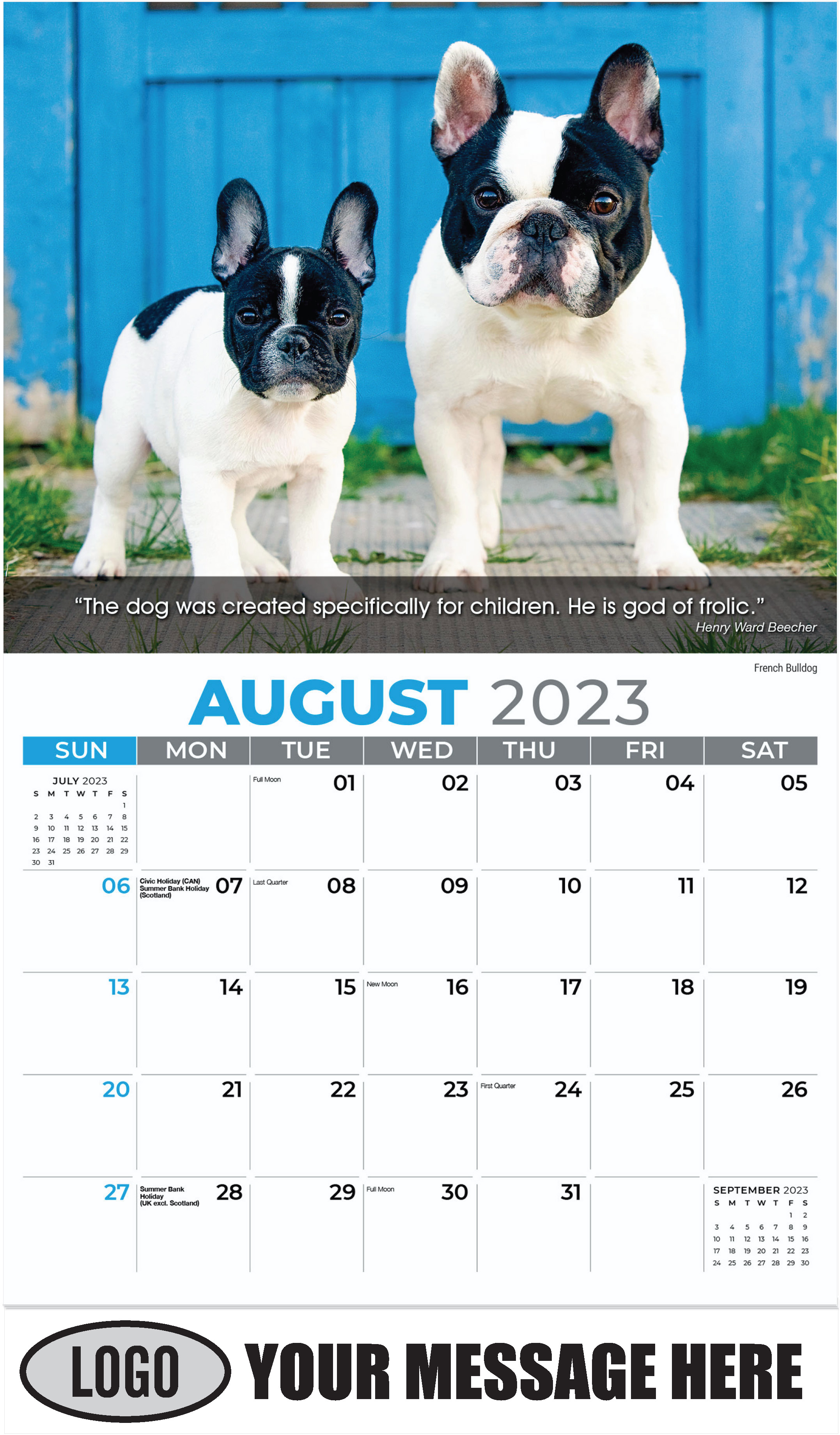 2023 Business Advertsing Calendars Dogs Calendar low as 65¢