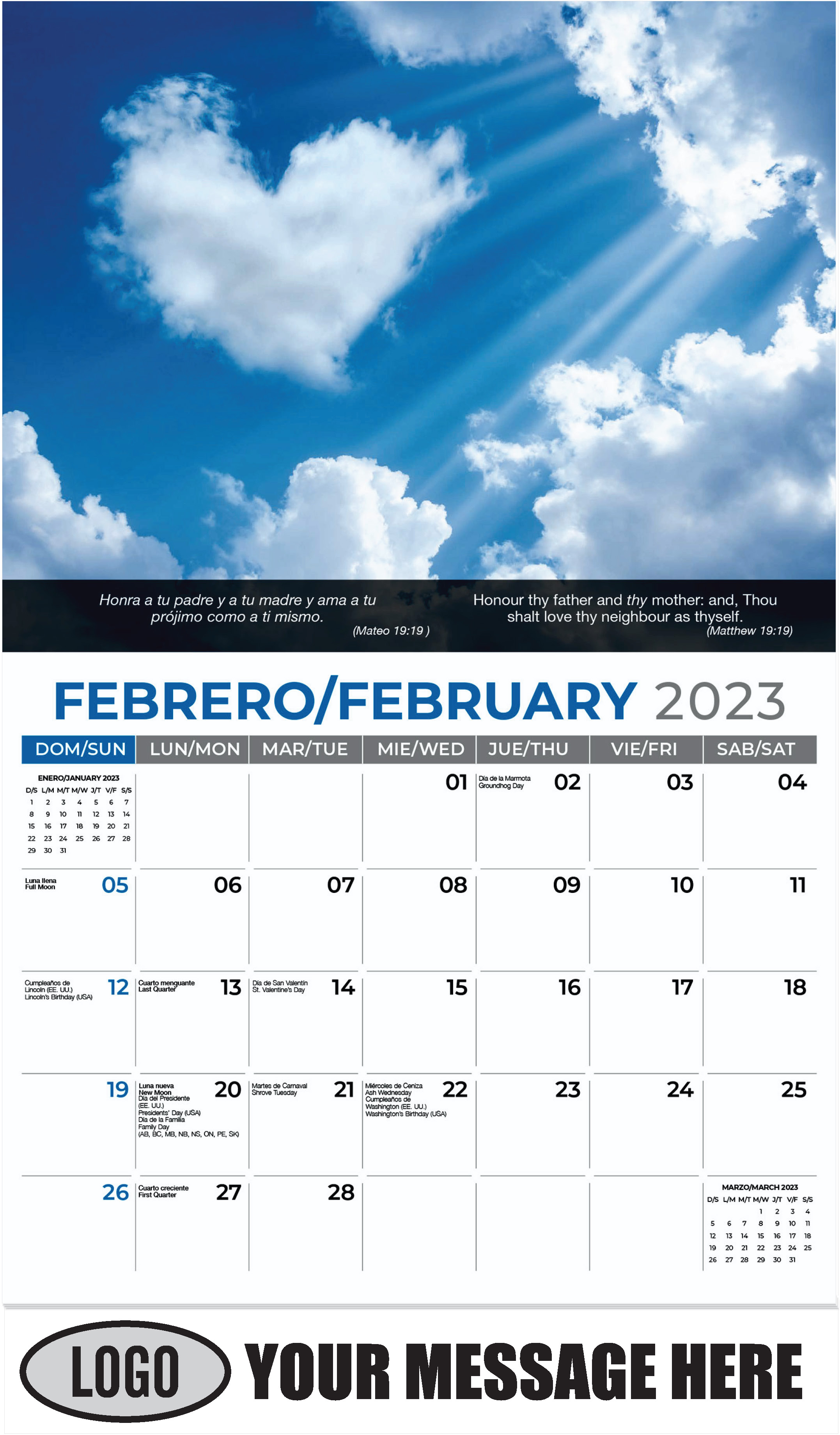 Heart in Sky - February - Faith-Passages-Eng-Sp 2023 Promotional Calendar