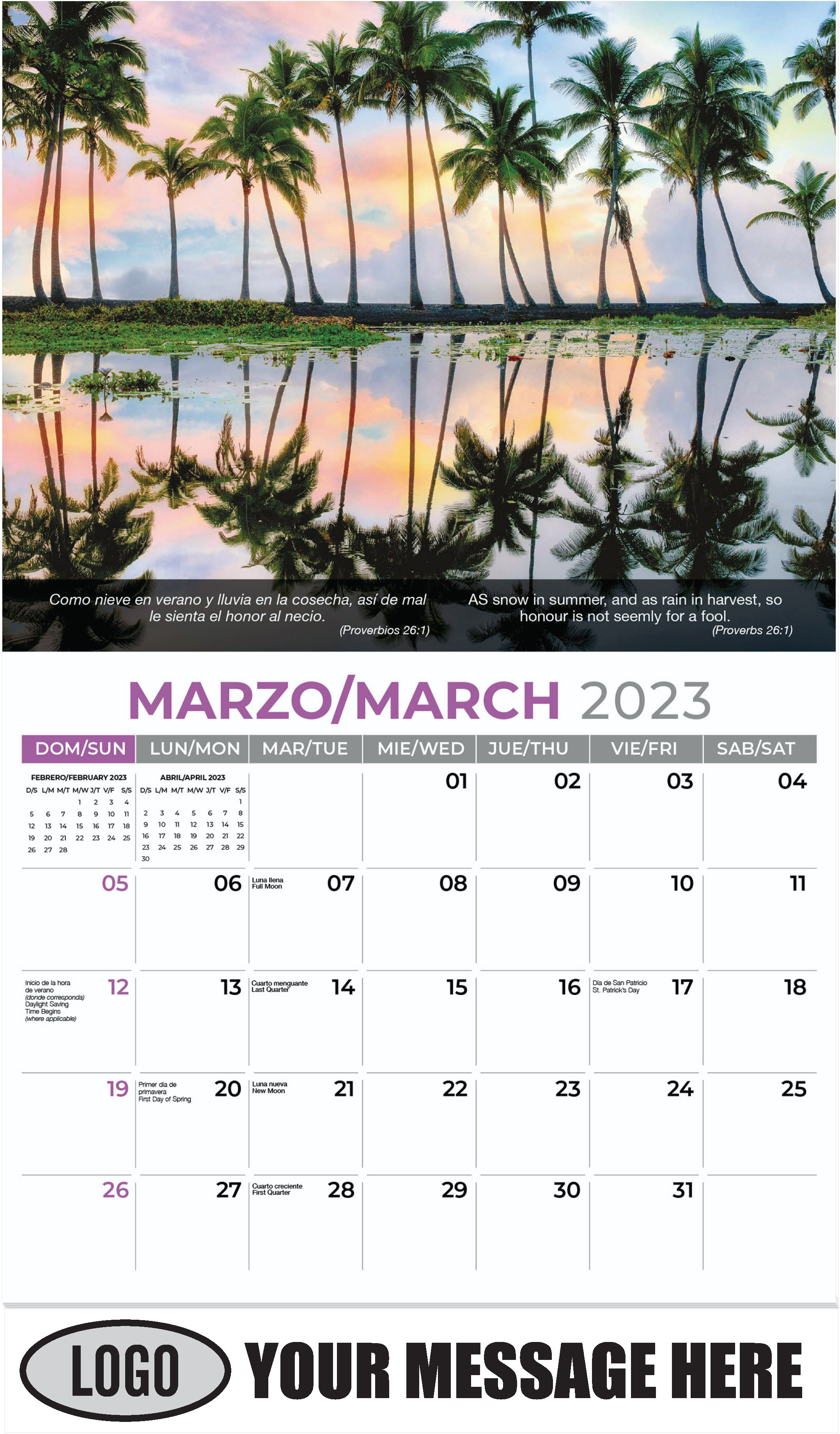 Punaluu Black Sand Beach, Hawaii - March - Faith-Passages-Eng-Sp 2023 Promotional Calendar
