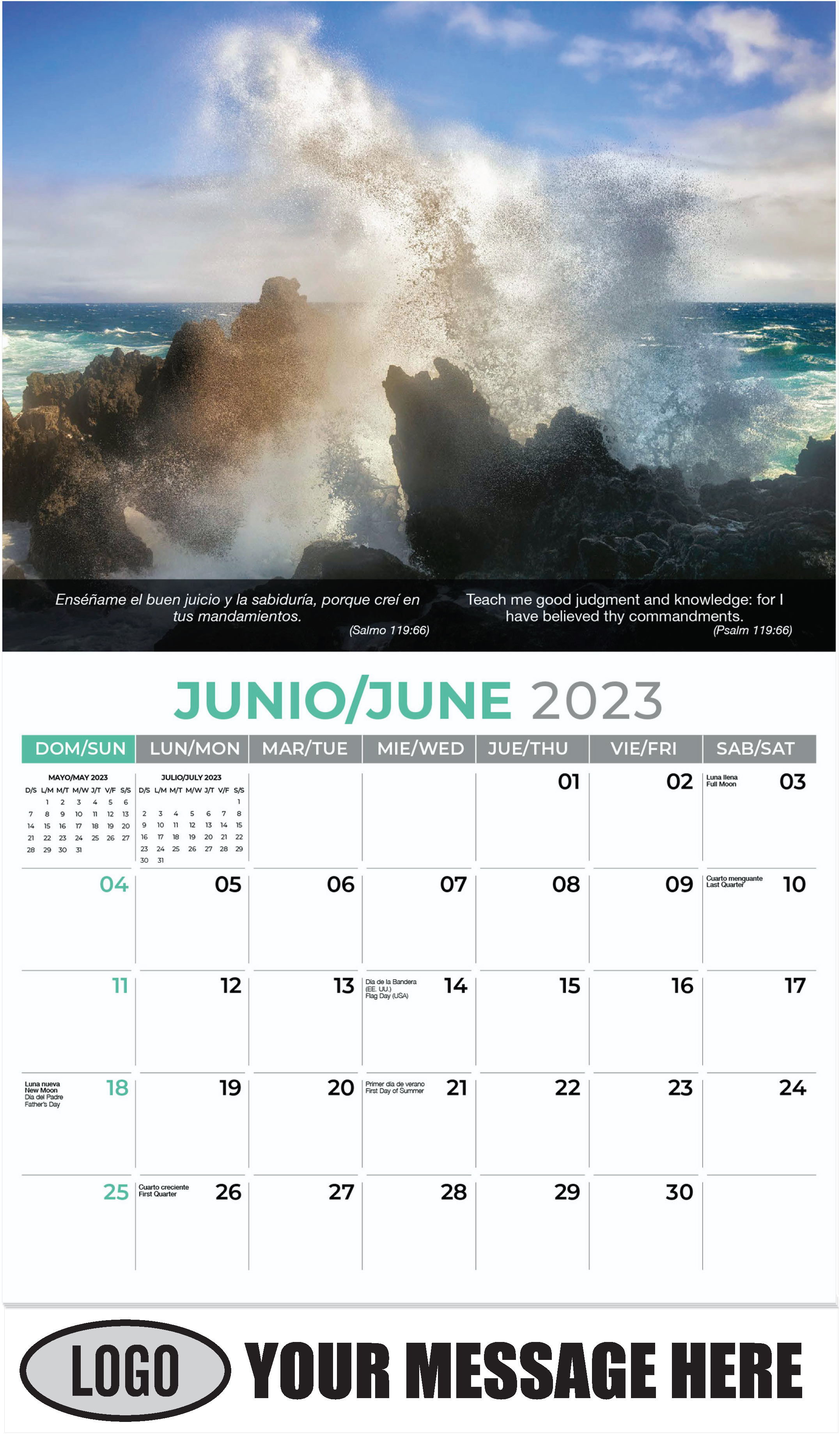 Laupahoeoe Beach, HI - June - Faith-Passages-Eng-Sp 2023 Promotional Calendar