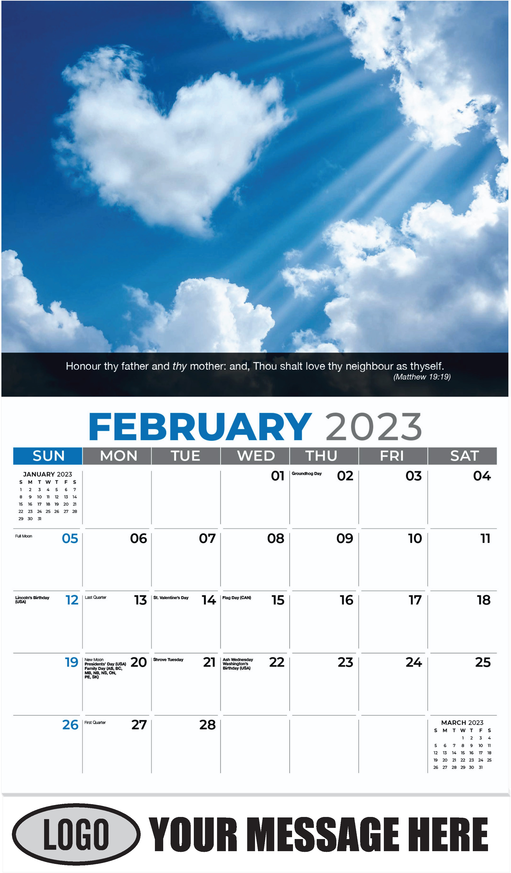 Heart in Sky - February - Faith Passages 2023 Promotional Calendar
