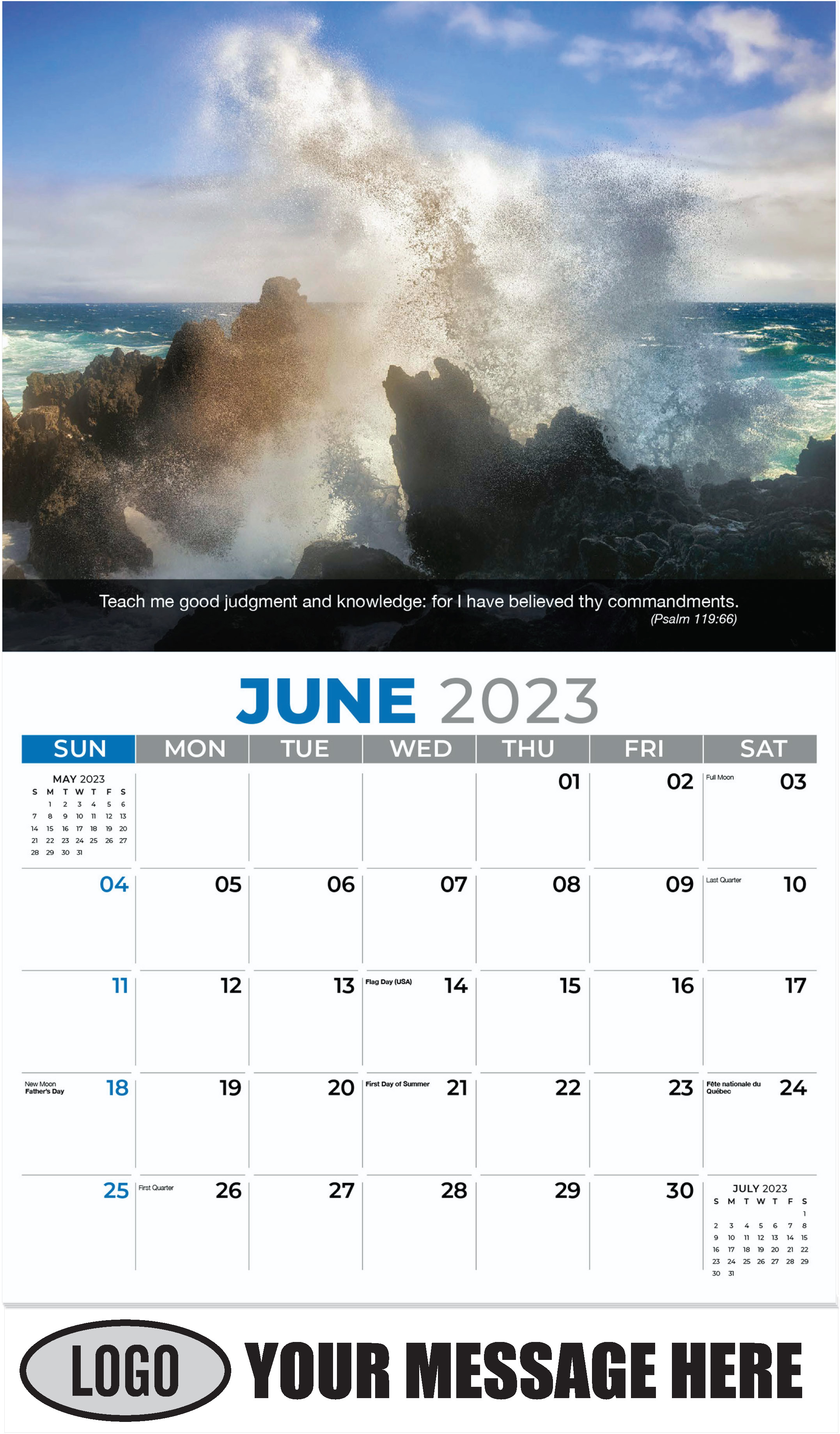 Laupahoeoe Beach, HI - June - Faith Passages 2023 Promotional Calendar