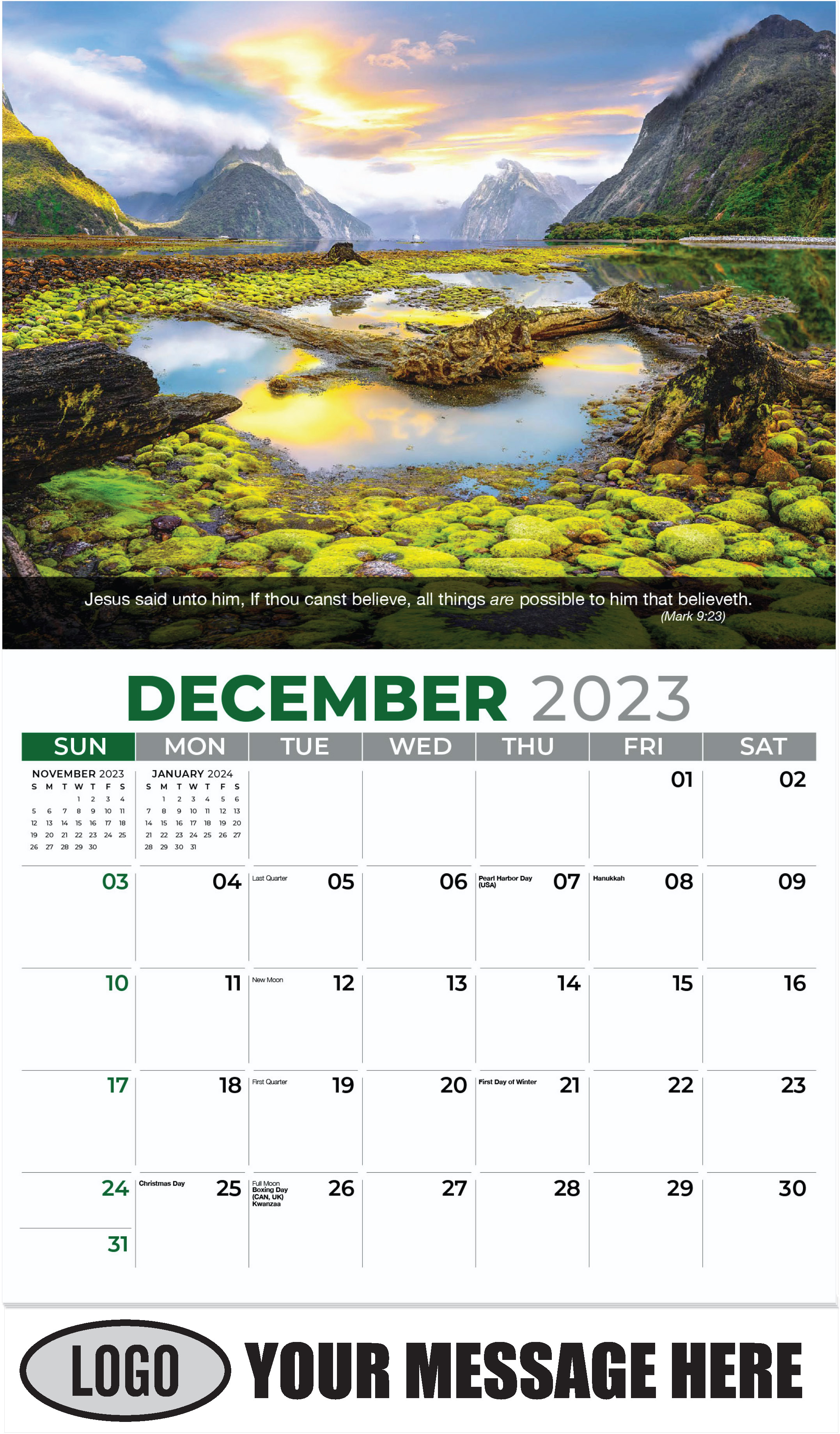 Land of Lord - December 2023 - Faith Passages 2023 Promotional Calendar