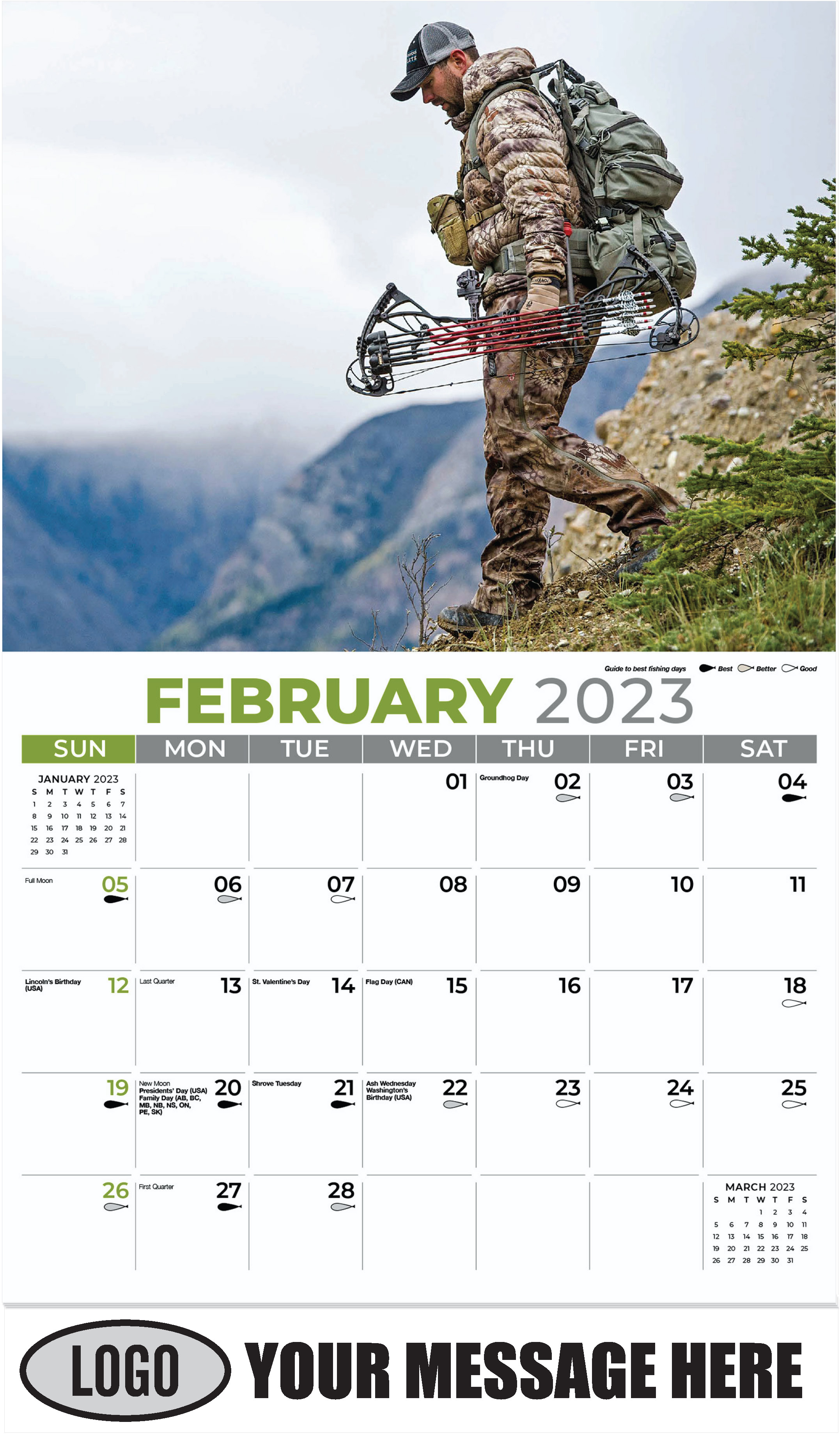 February - Fishing & Hunting 2023 Promotional Calendar