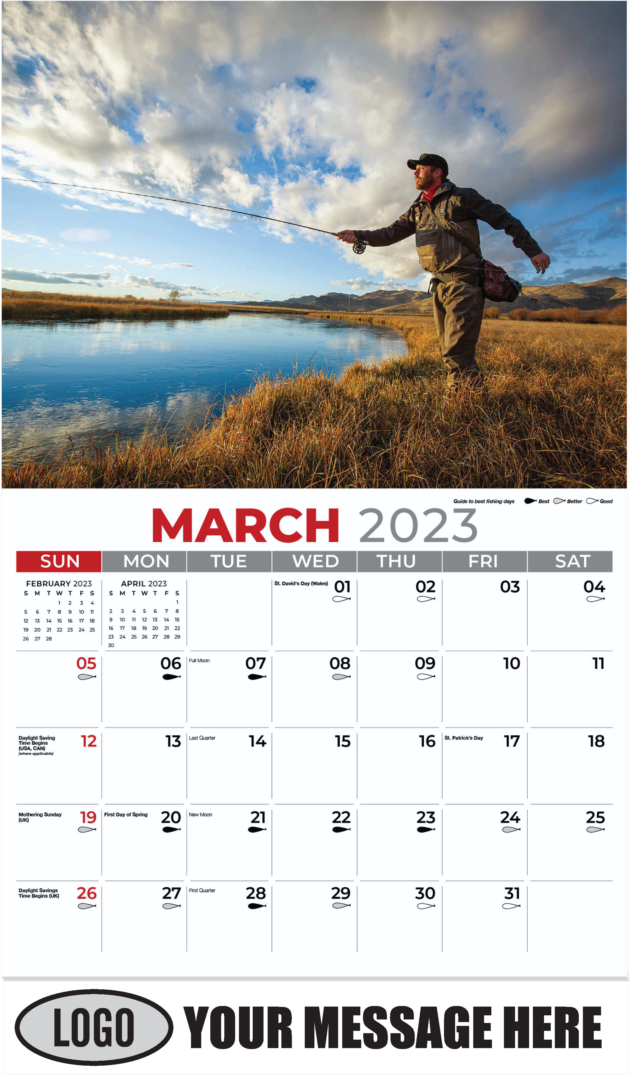 March - Fishing & Hunting 2023 Promotional Calendar