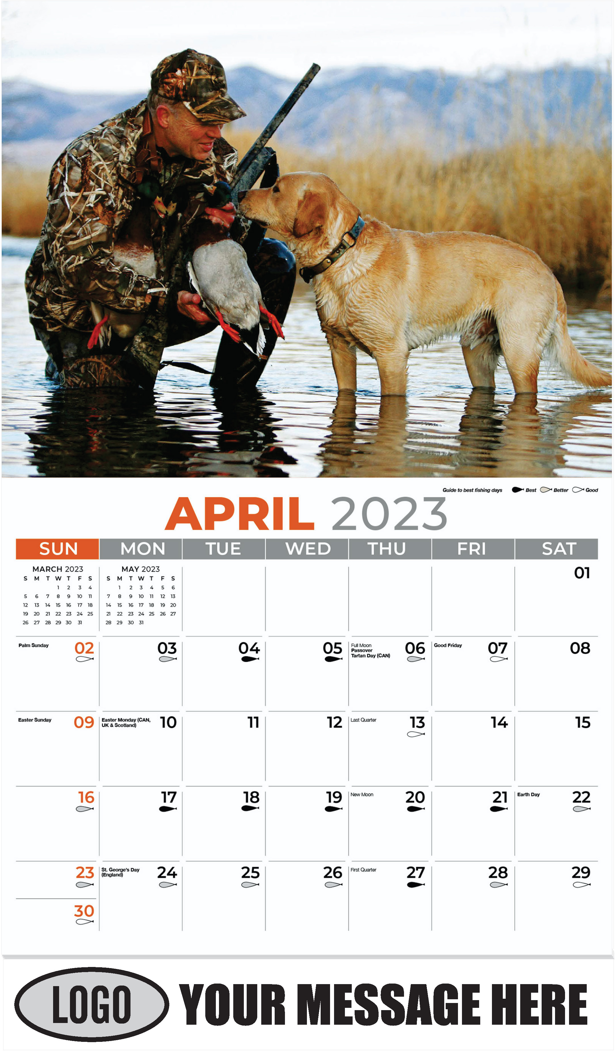 April - Fishing & Hunting 2023 Promotional Calendar