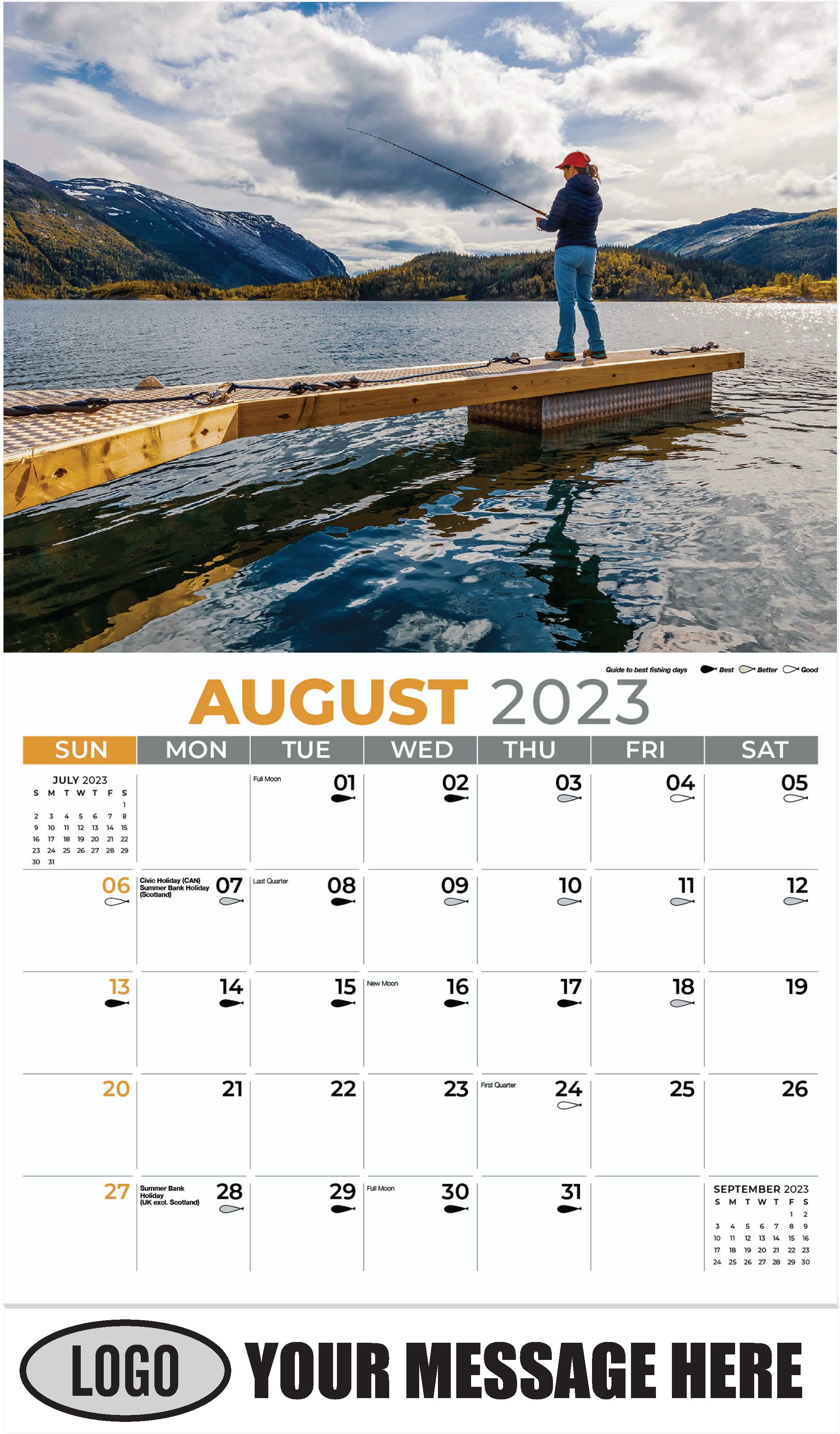 August - Fishing & Hunting 2023 Promotional Calendar