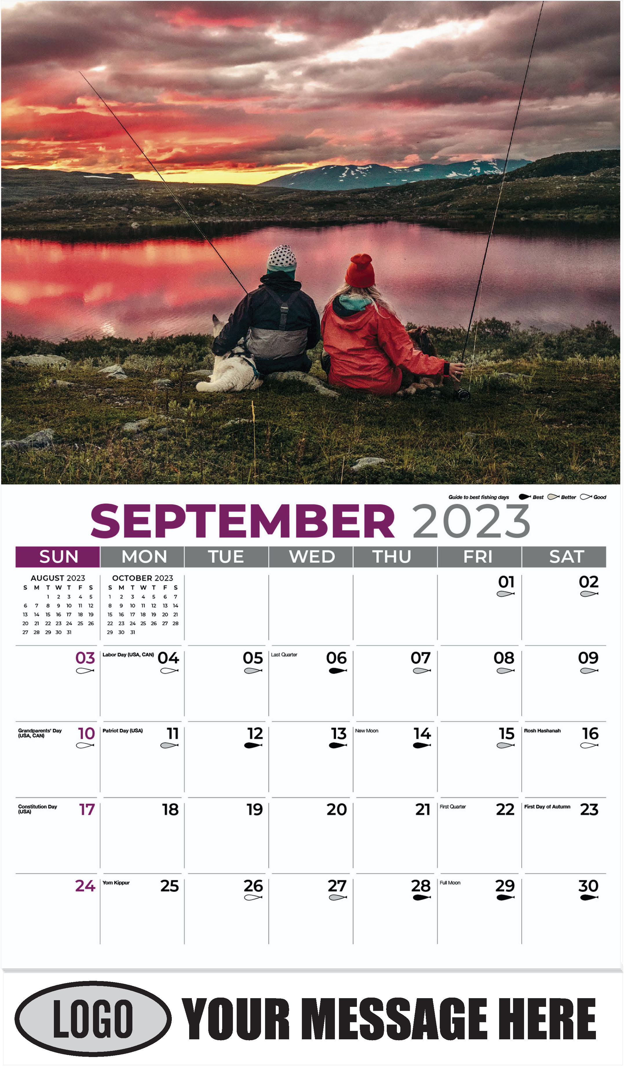 2023 Promotional Advertising Calendar Fishing and Hunting low as 65¢