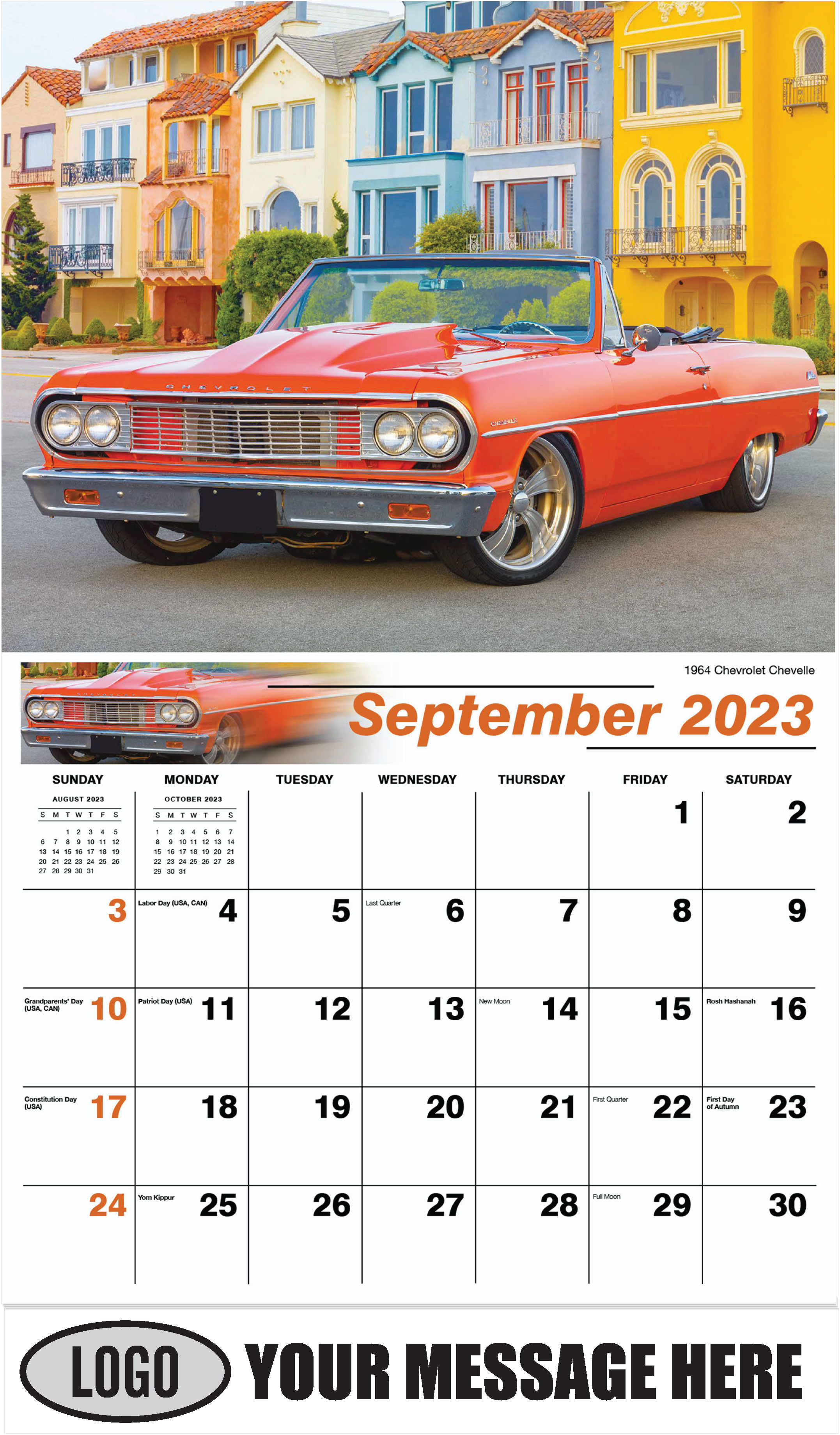 1964 Chevrolet Chevelle - September - GM Classics 2023 Promotional Calendar