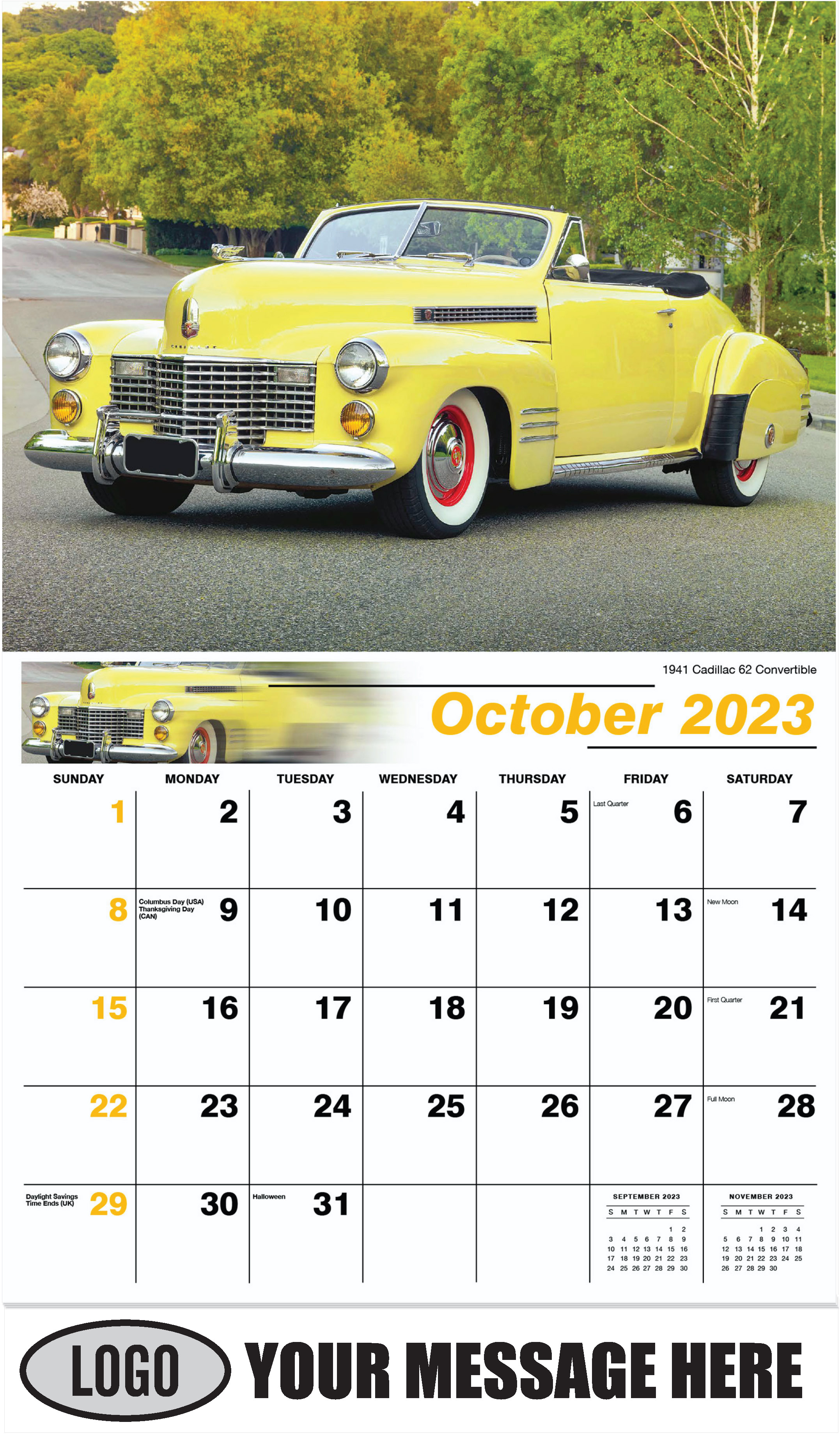 1941 Cadillac 62 Convertible - October - GM Classics 2023 Promotional Calendar