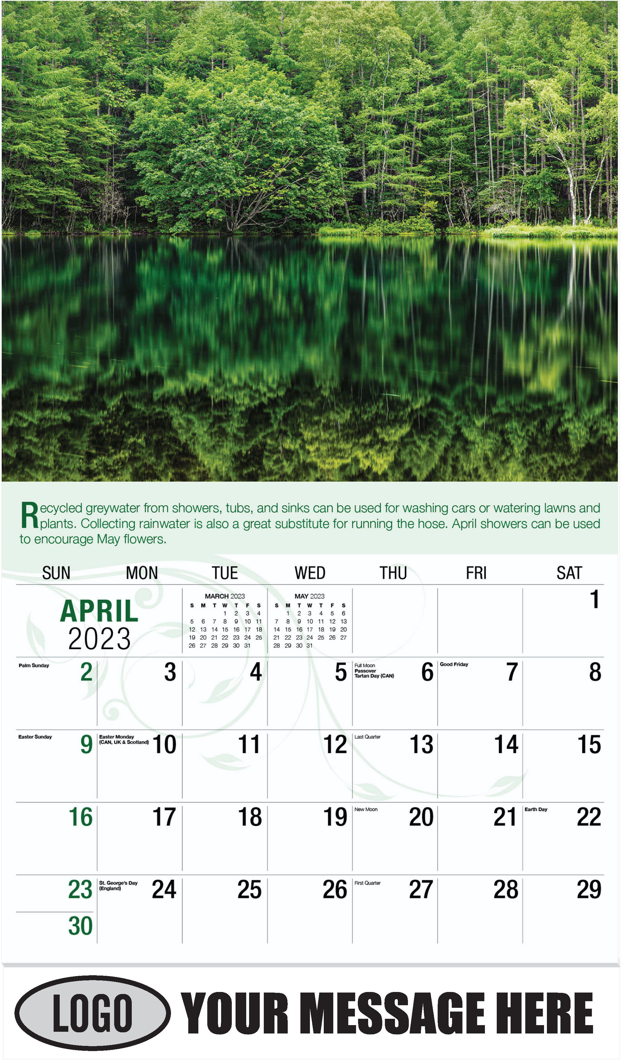 Mishakaike in Chino city, Nagano - April - Go Green 2023 Promotional Calendar