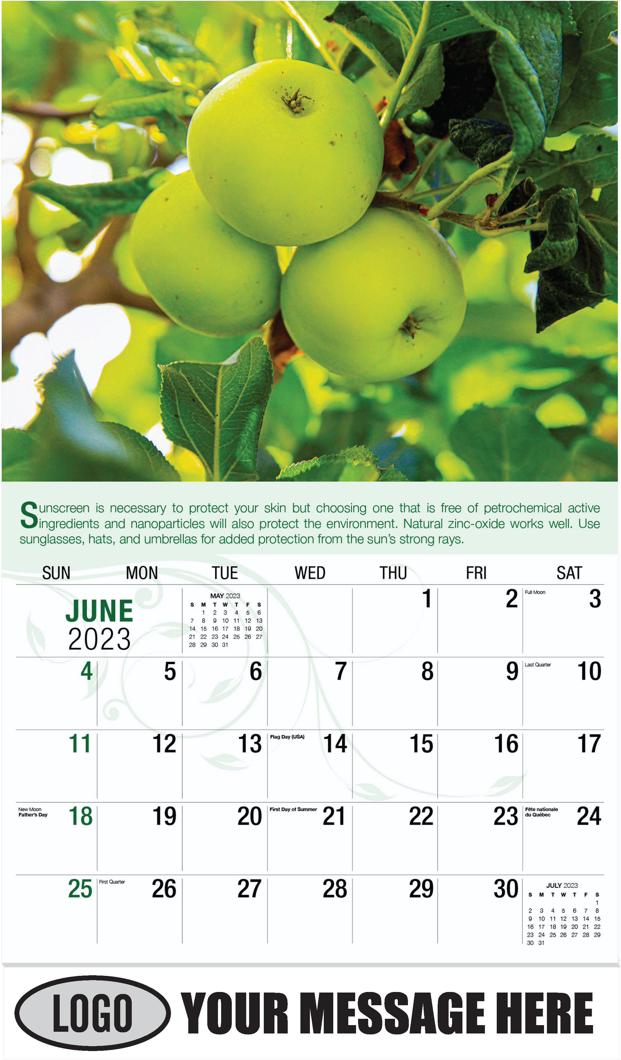 Green Apples - June - Go Green 2023 Promotional Calendar