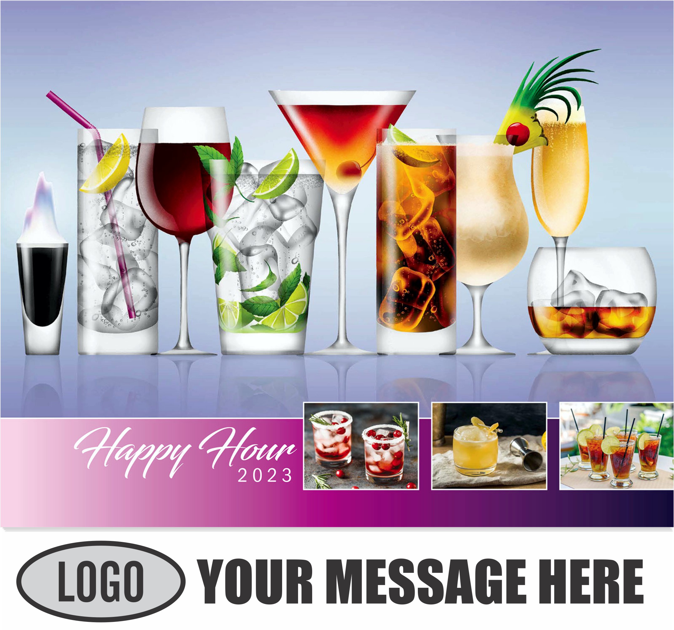 2023 Happy Hour Cocktails Promotional Calendar