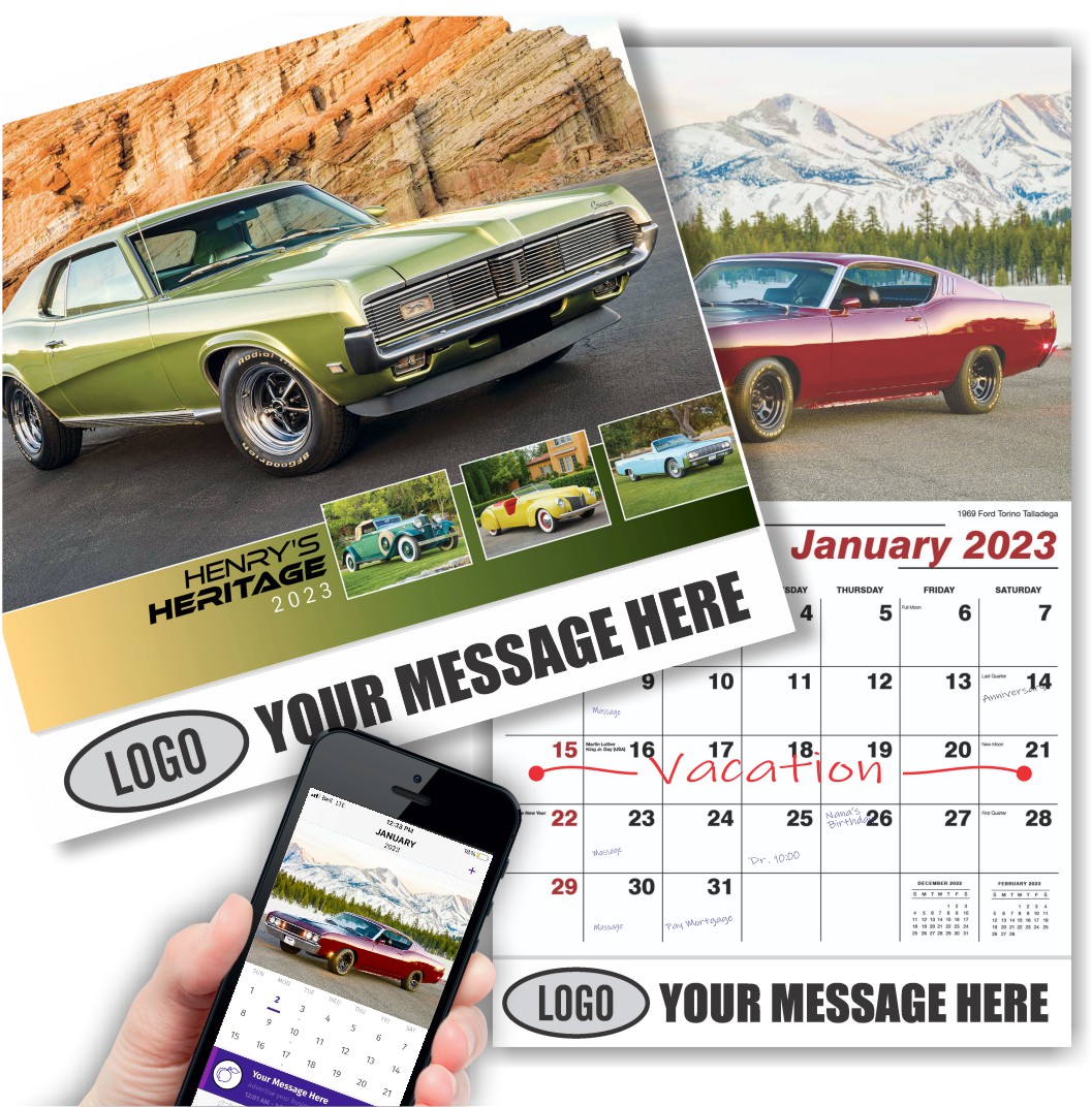 Ford Cars Wall Calendar 2023 Business Promotion low as 65¢