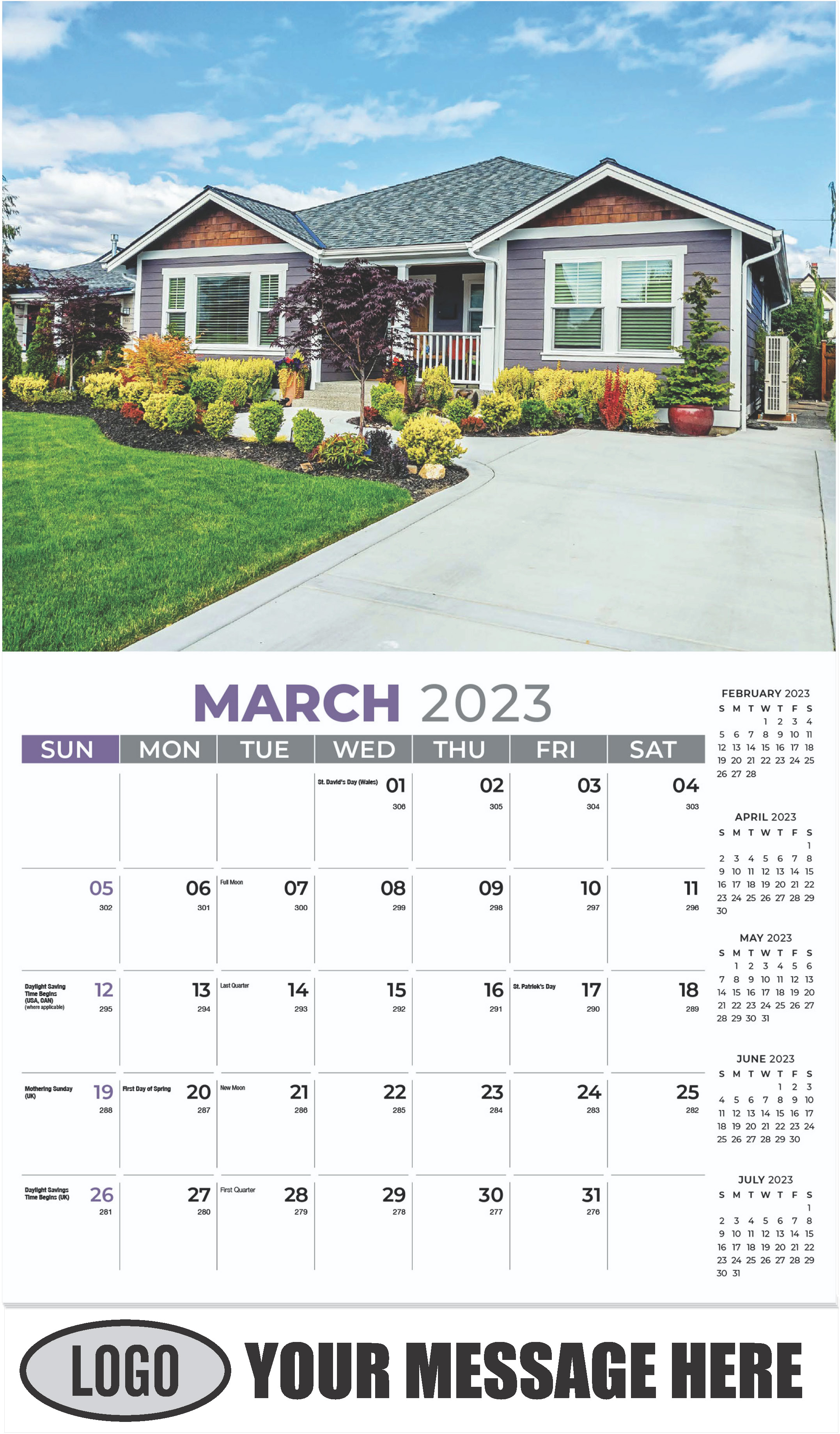 Luxury Homes Calendar - March - Homes 2023 Promotional Calendar