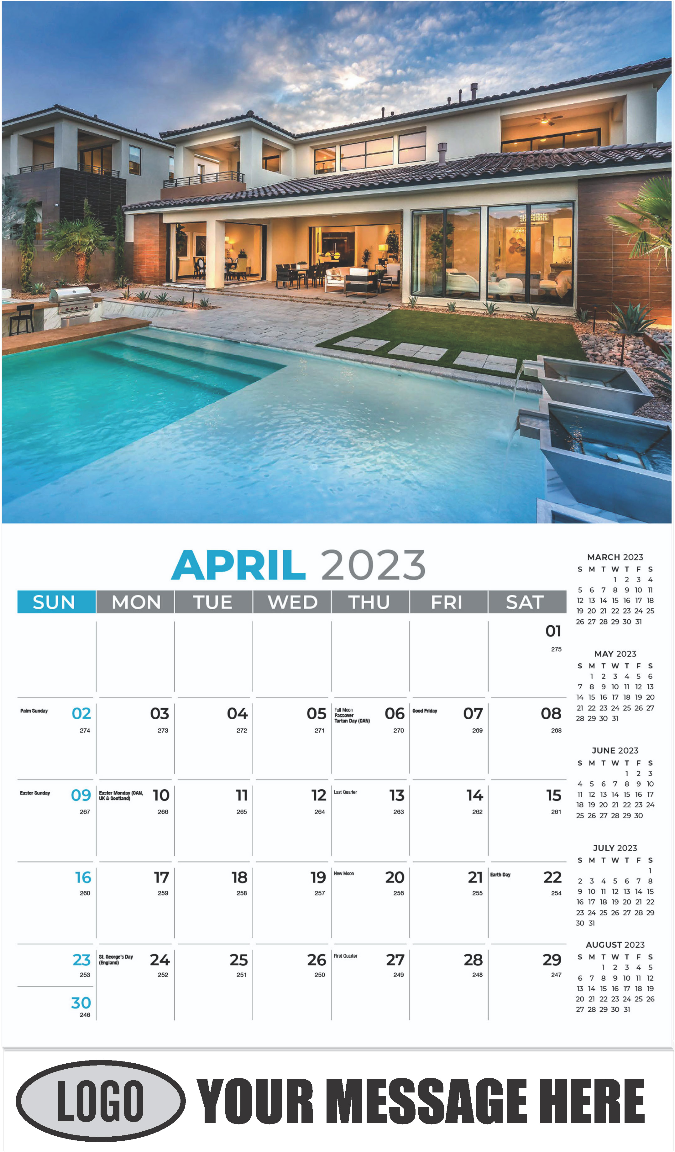 Luxury Homes Calendar - April - Homes 2023 Promotional Calendar