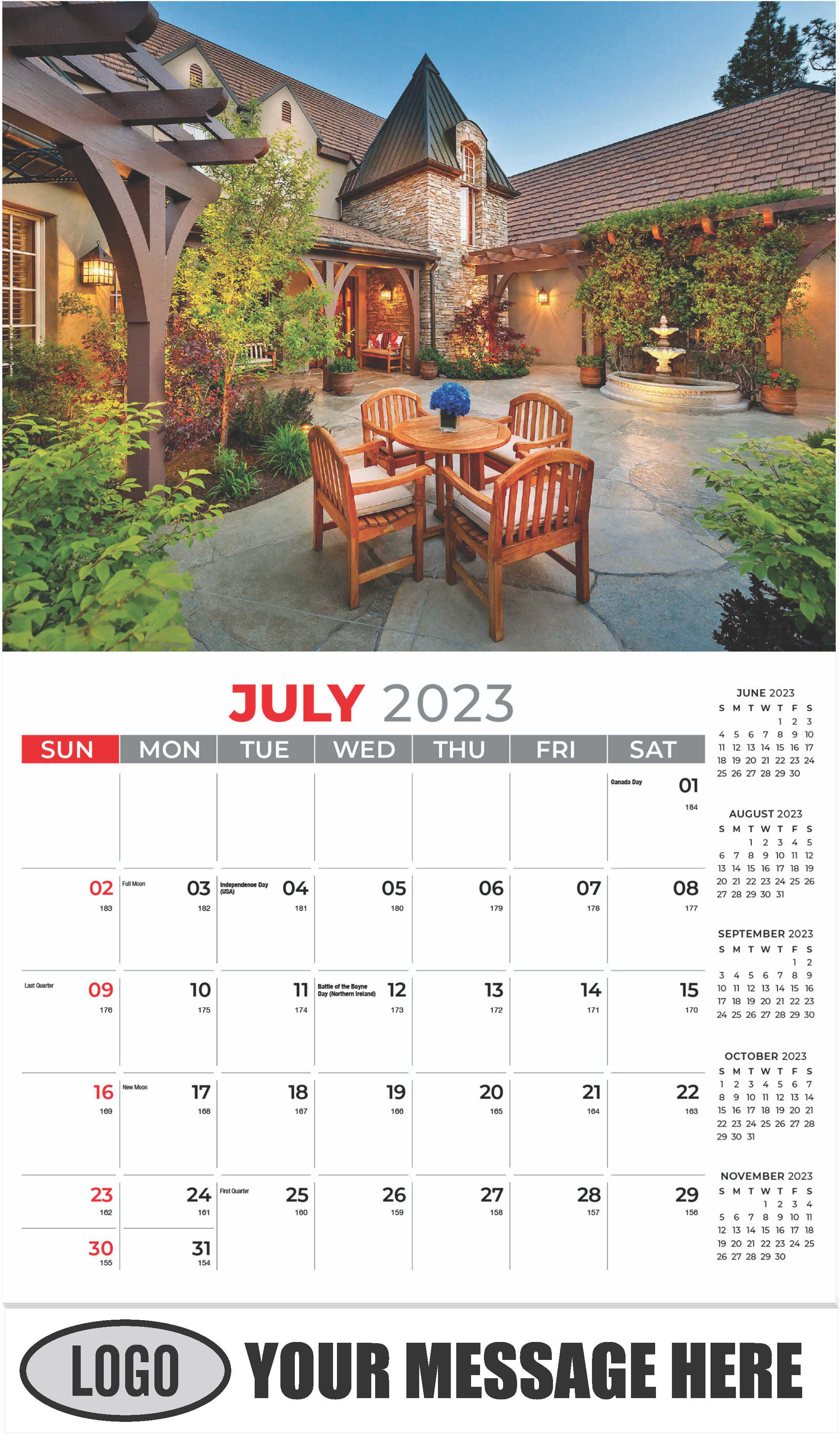 Luxury Homes Calendar - July - Homes 2023 Promotional Calendar