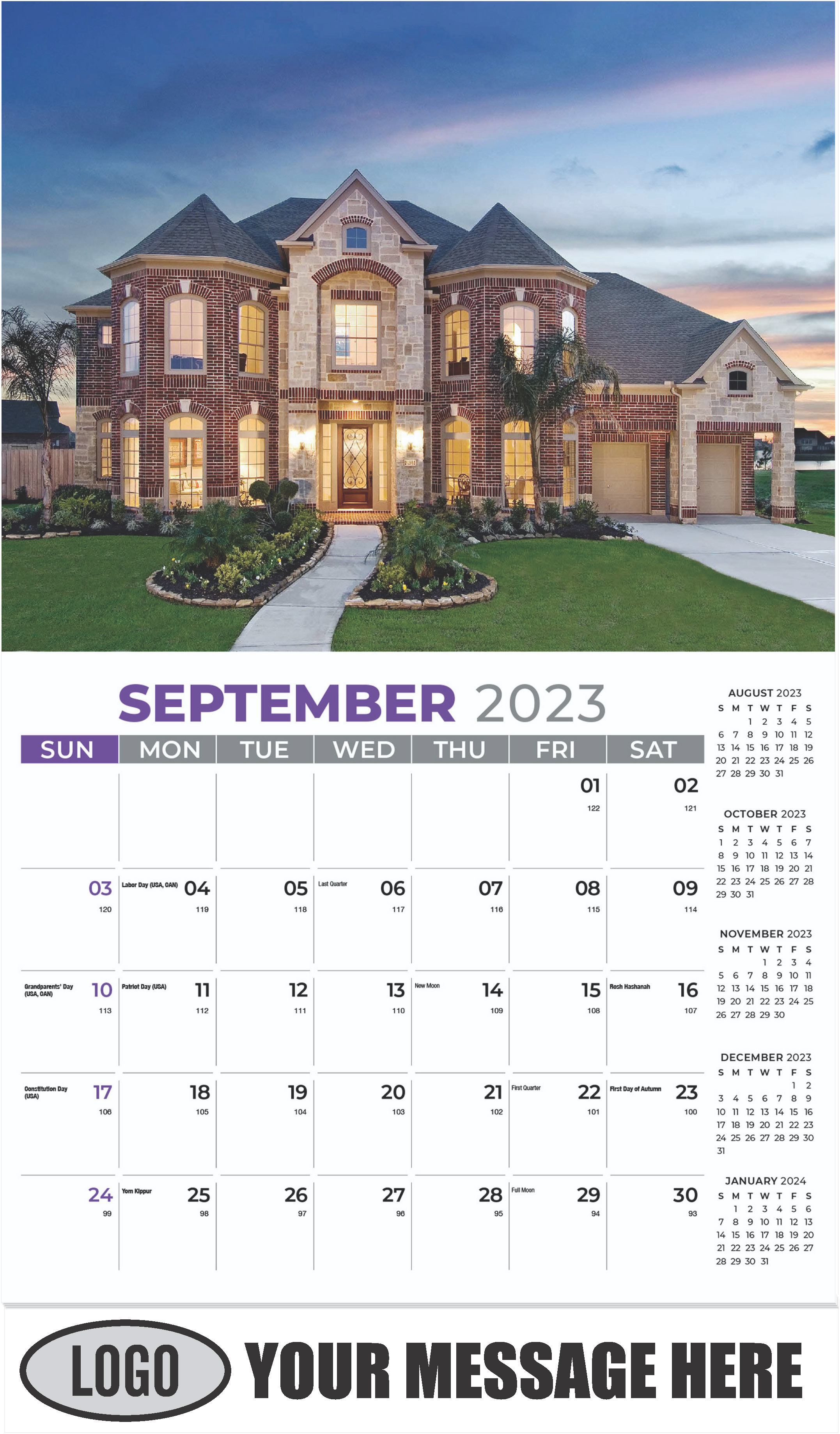 Luxury Homes Calendar - September - Homes 2023 Promotional Calendar