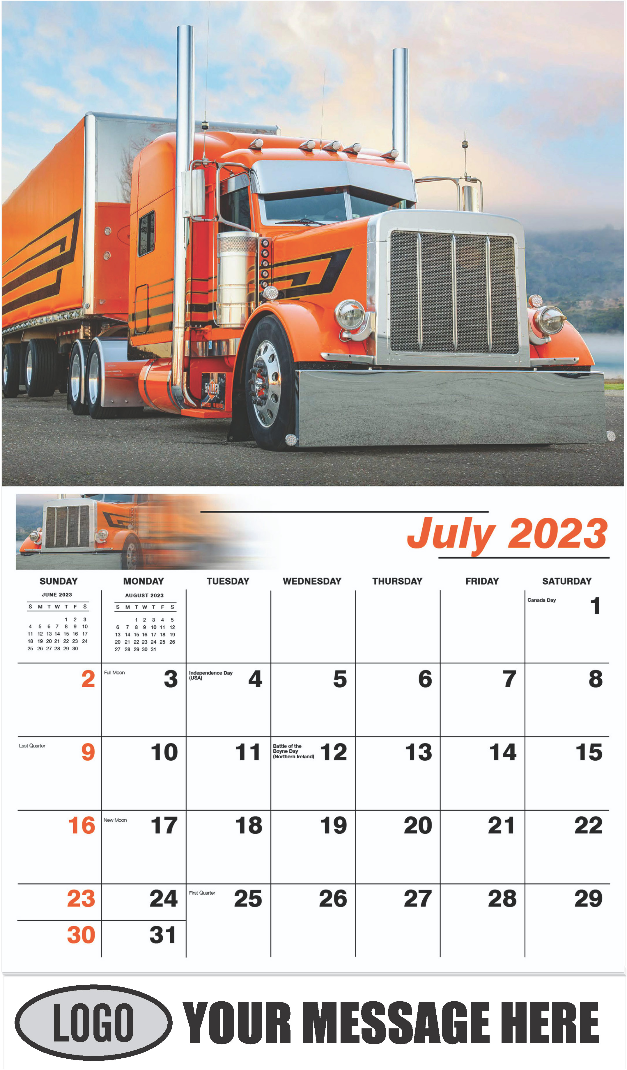 2006 Peterbilt 379 - July - Kings of the Road 2023 Promotional Calendar
