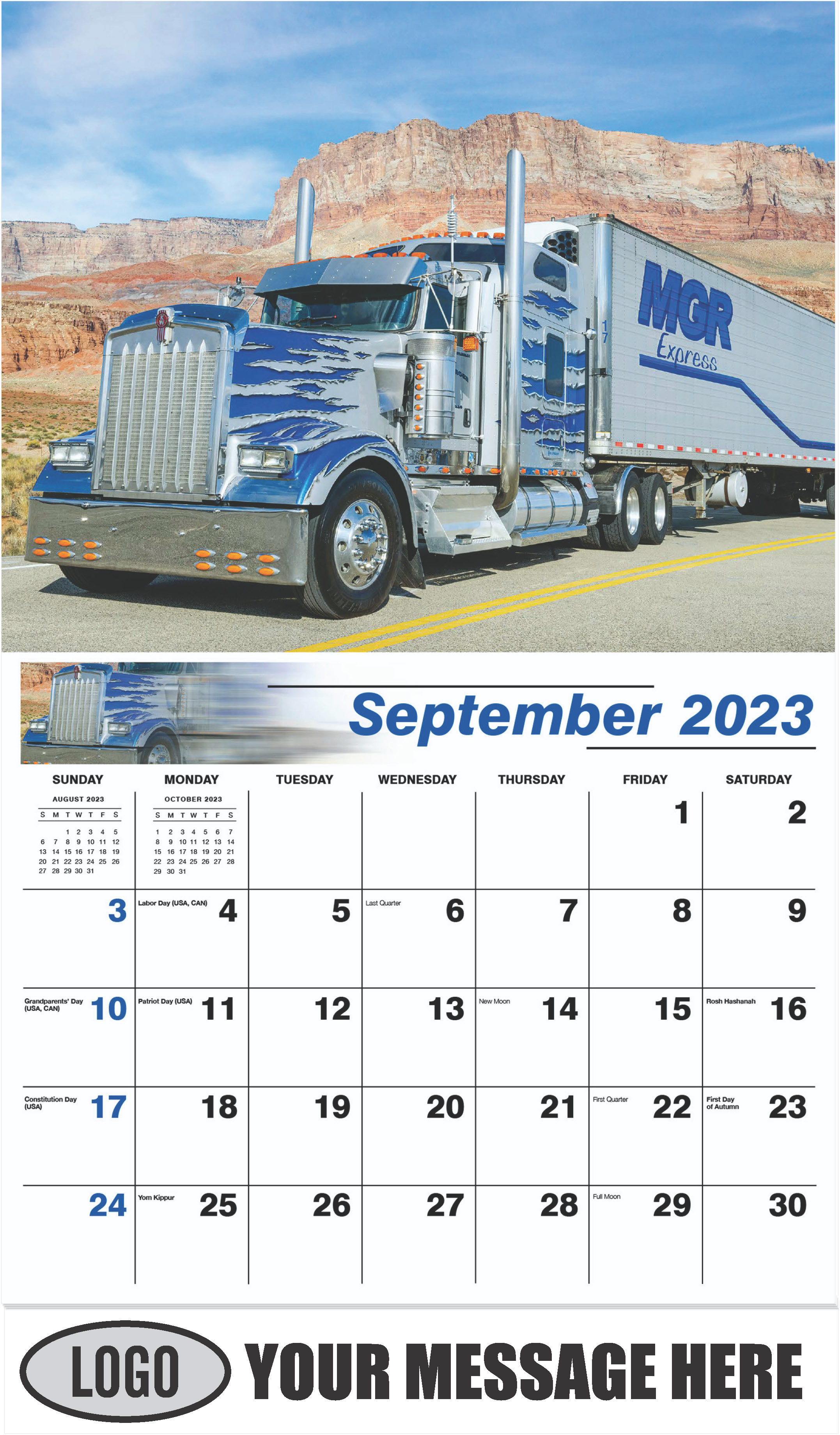 2006 Kenworth W900 - September - Kings of the Road 2023 Promotional Calendar