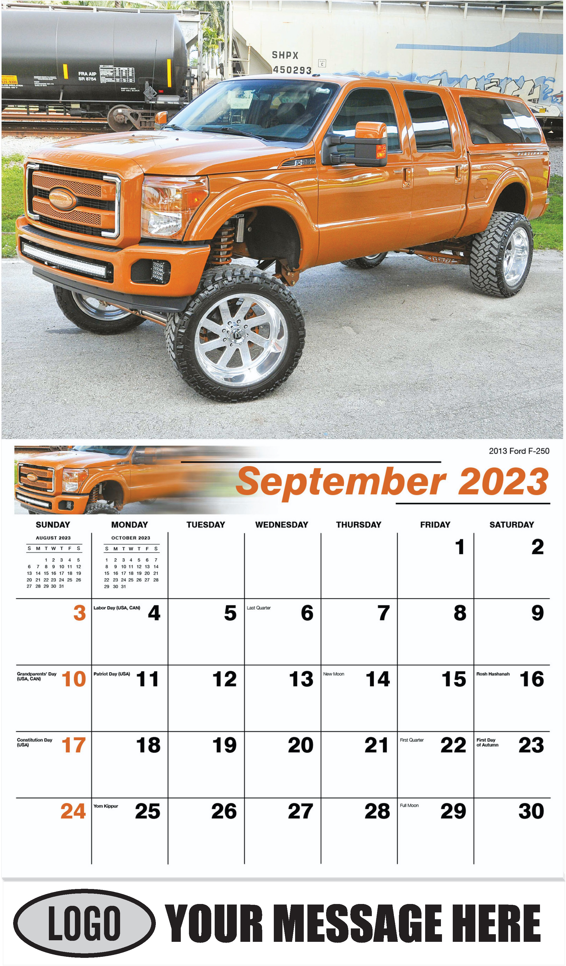 2013 Ford F-250 - September - Pumped Up Pickups 2023 Promotional Calendar