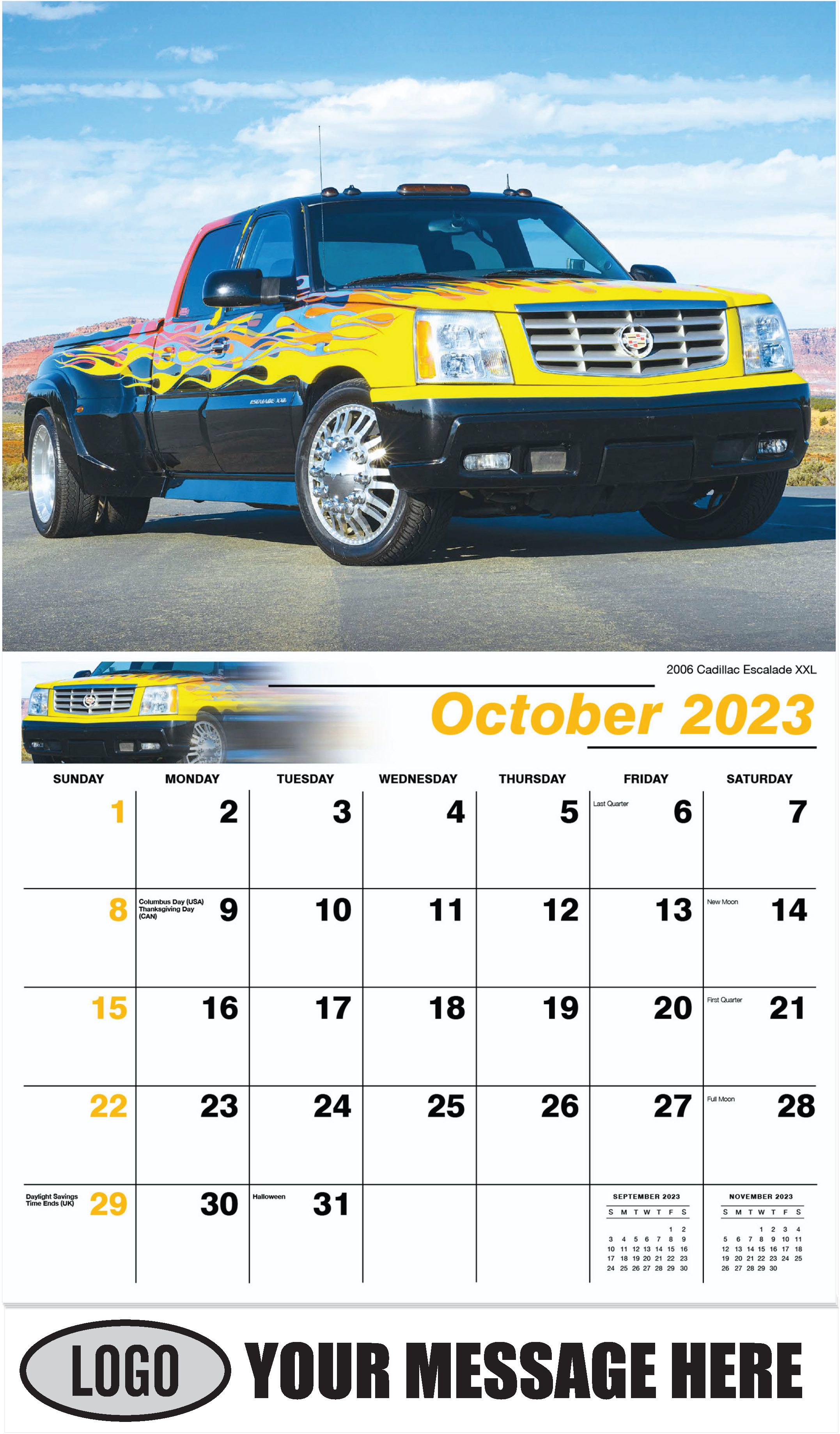 2006 Cadillac Escalade XXL - October - Pumped Up Pickups 2023 Promotional Calendar