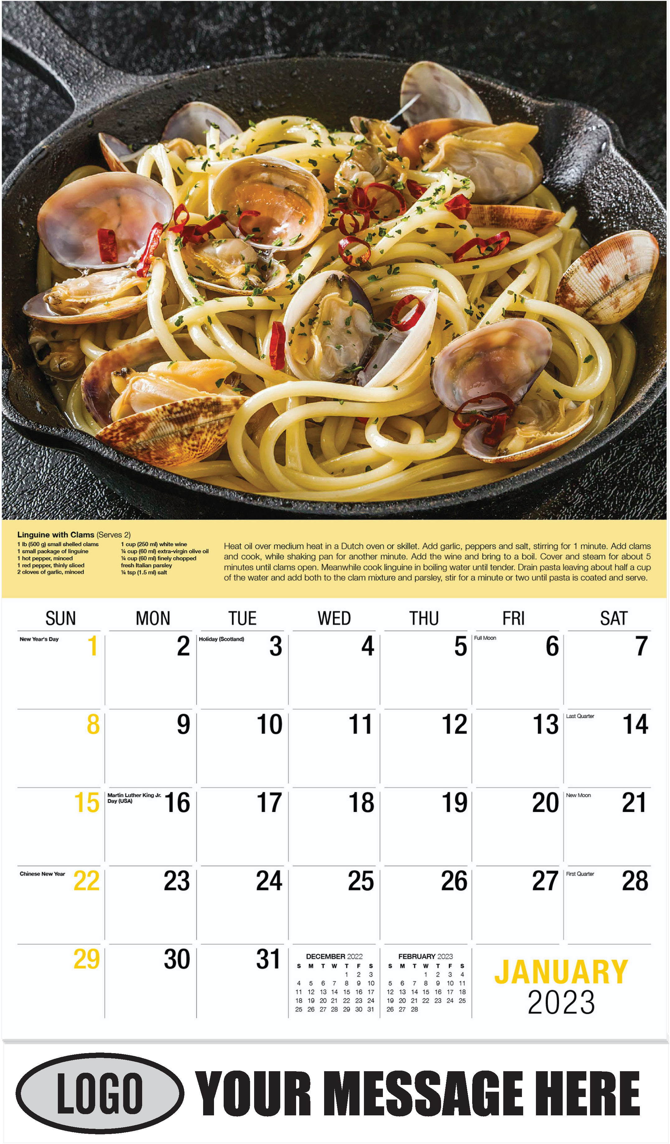 January - Recipes 2023 Promotional Calendar