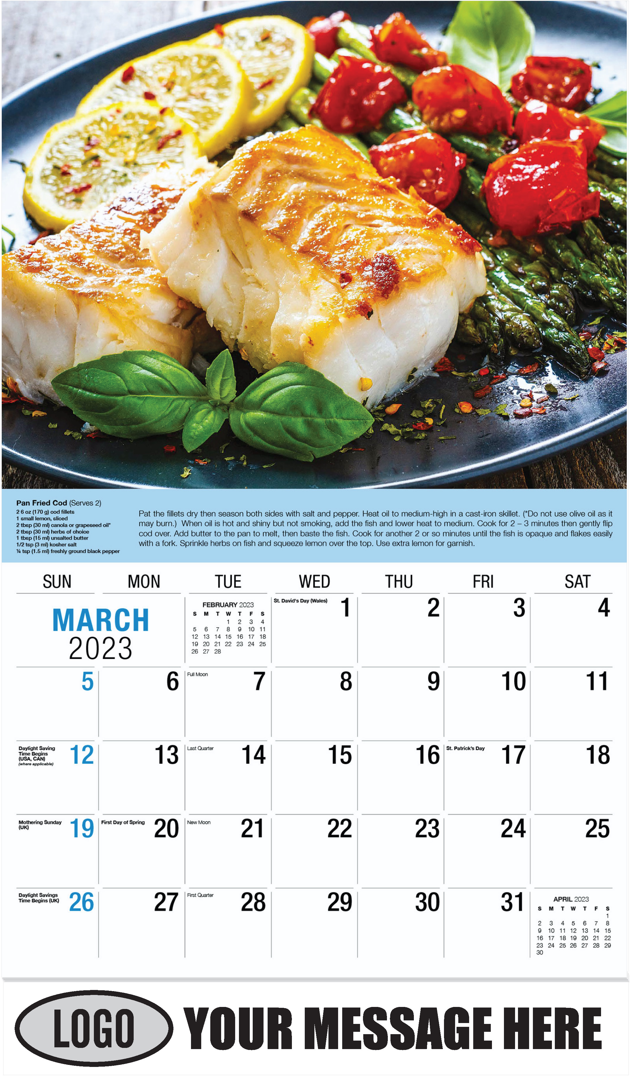 March - Recipes 2023 Promotional Calendar