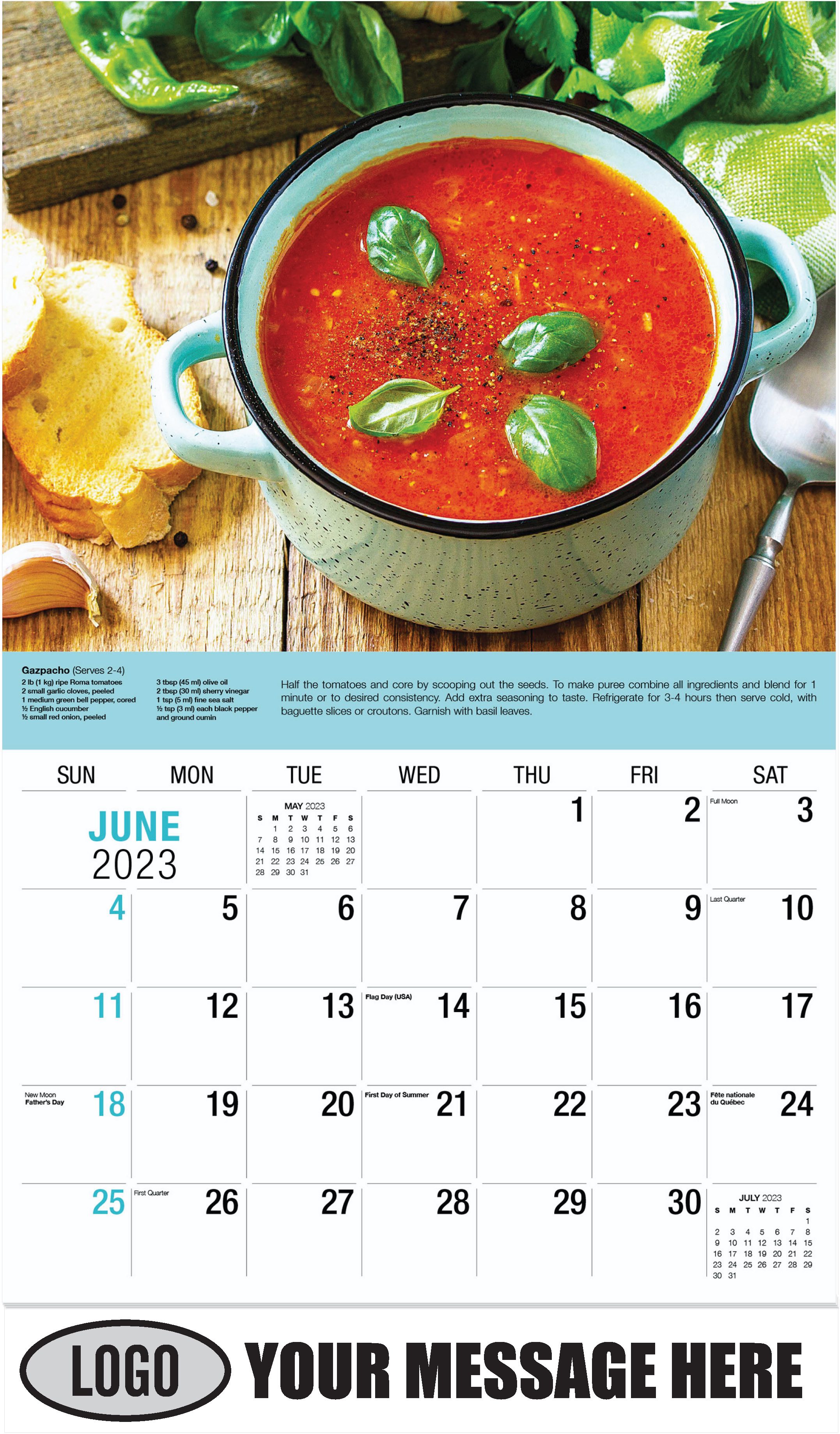 June - Recipes 2023 Promotional Calendar