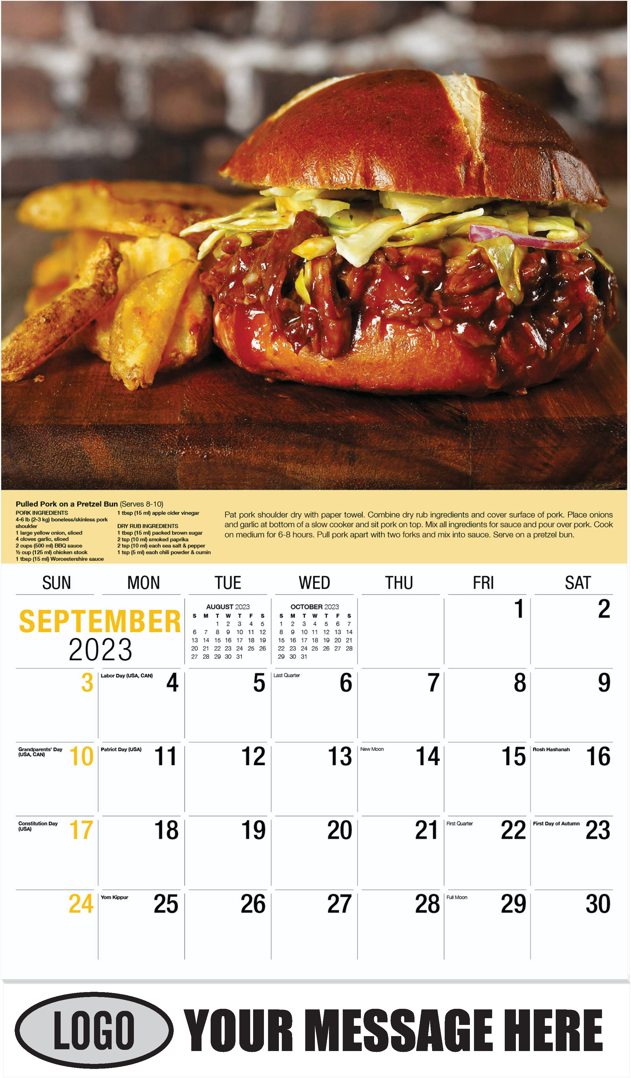 September - Recipes 2023 Promotional Calendar