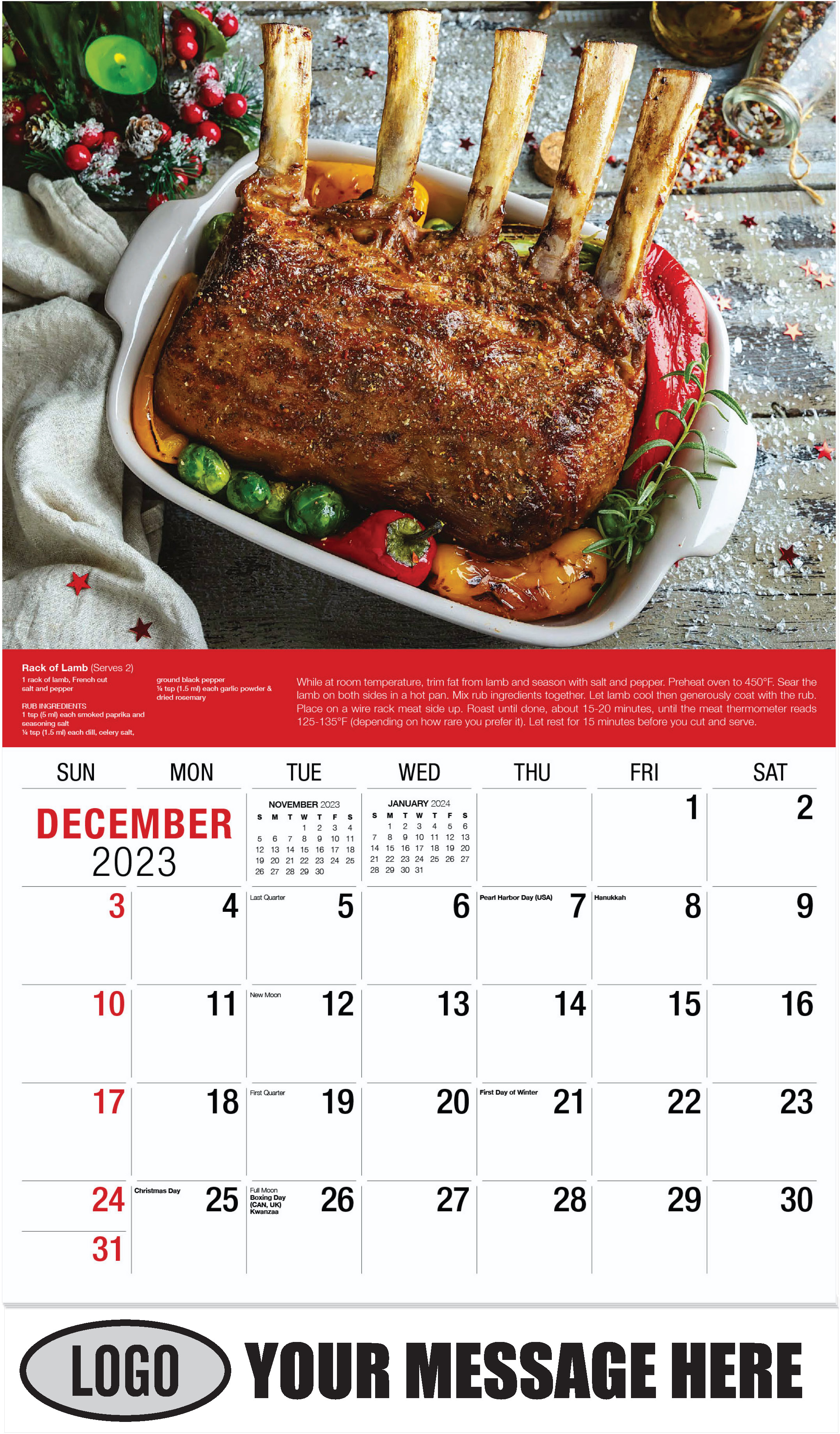 December 2023 - Recipes 2023 Promotional Calendar