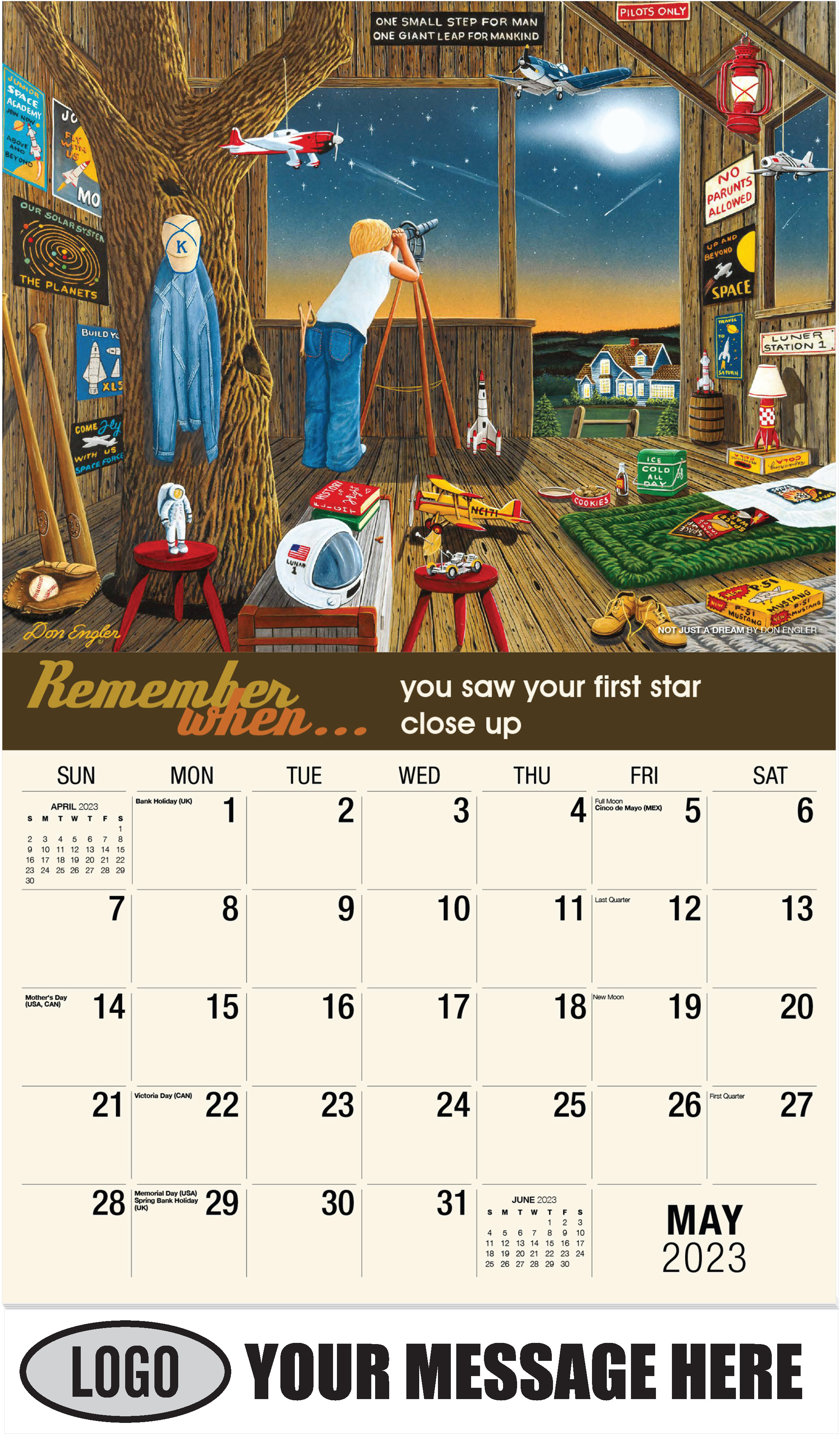 Not Just A Dream by Don Engler - May - Remember When 2023 Promotional Calendar