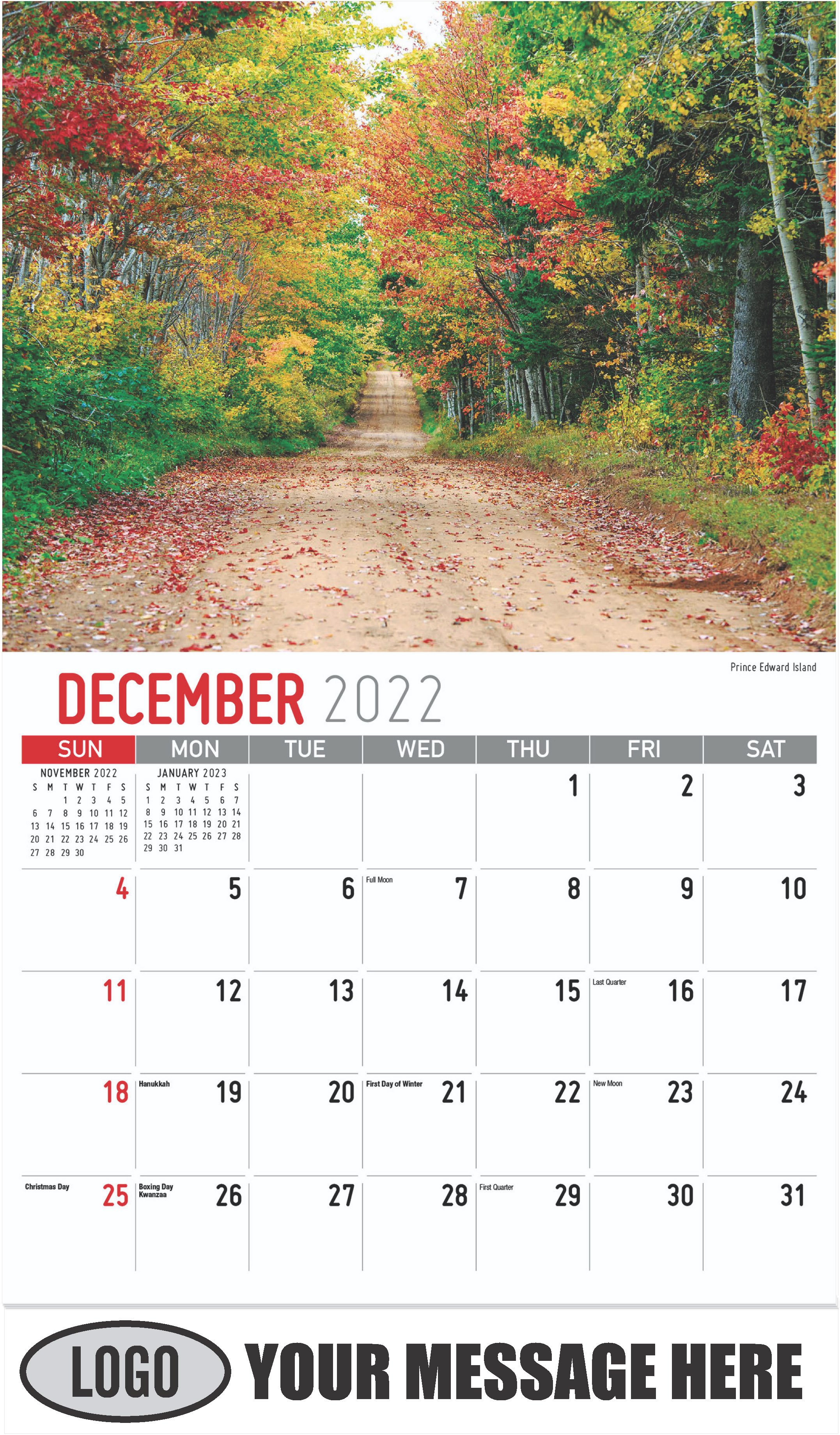 Prince Edward Island - December 2022 - Atlantic Canada 2023 Promotional Calendar