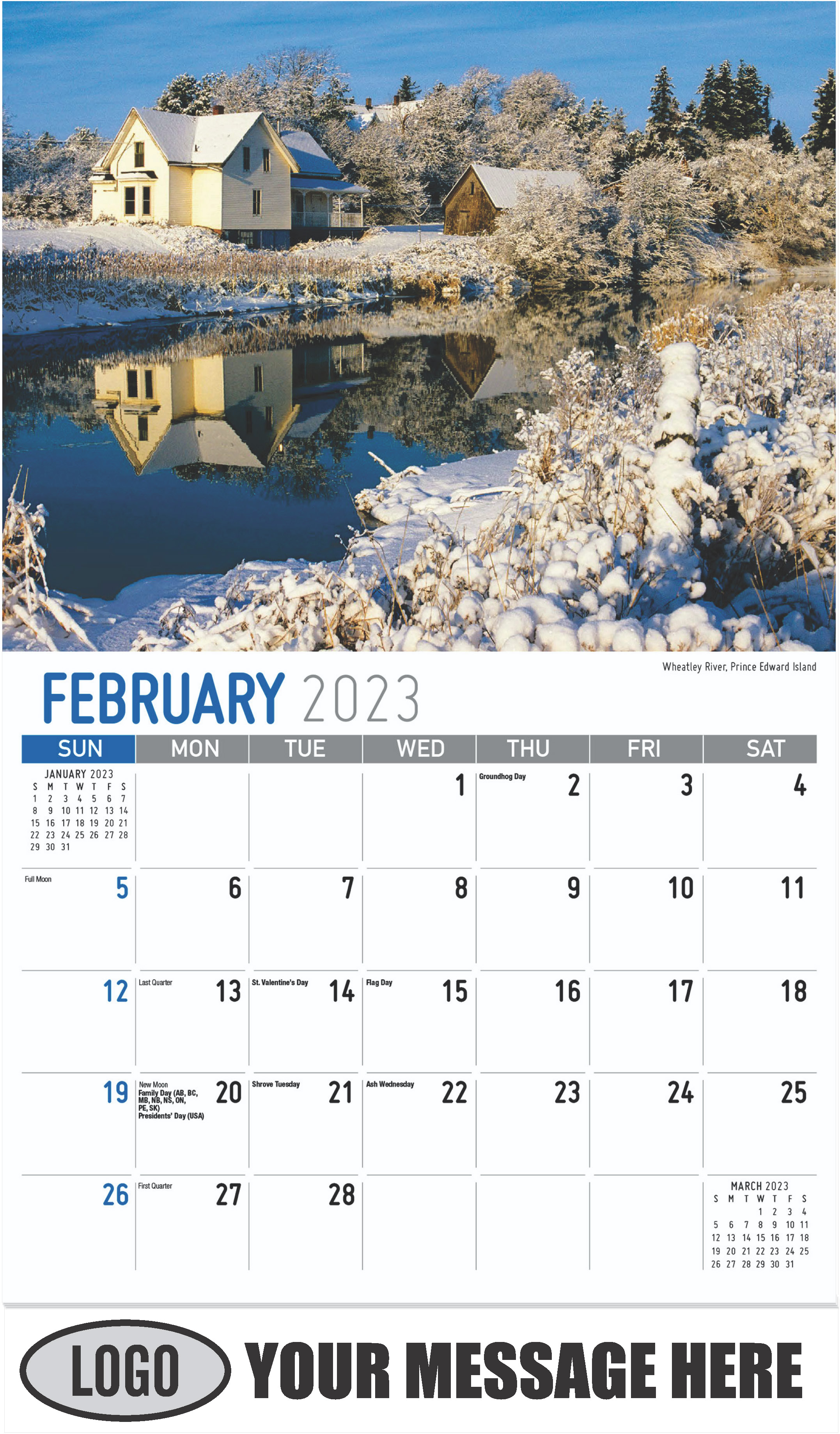 Wheatley River, Prince Edward Island - February - Atlantic Canada 2023 Promotional Calendar